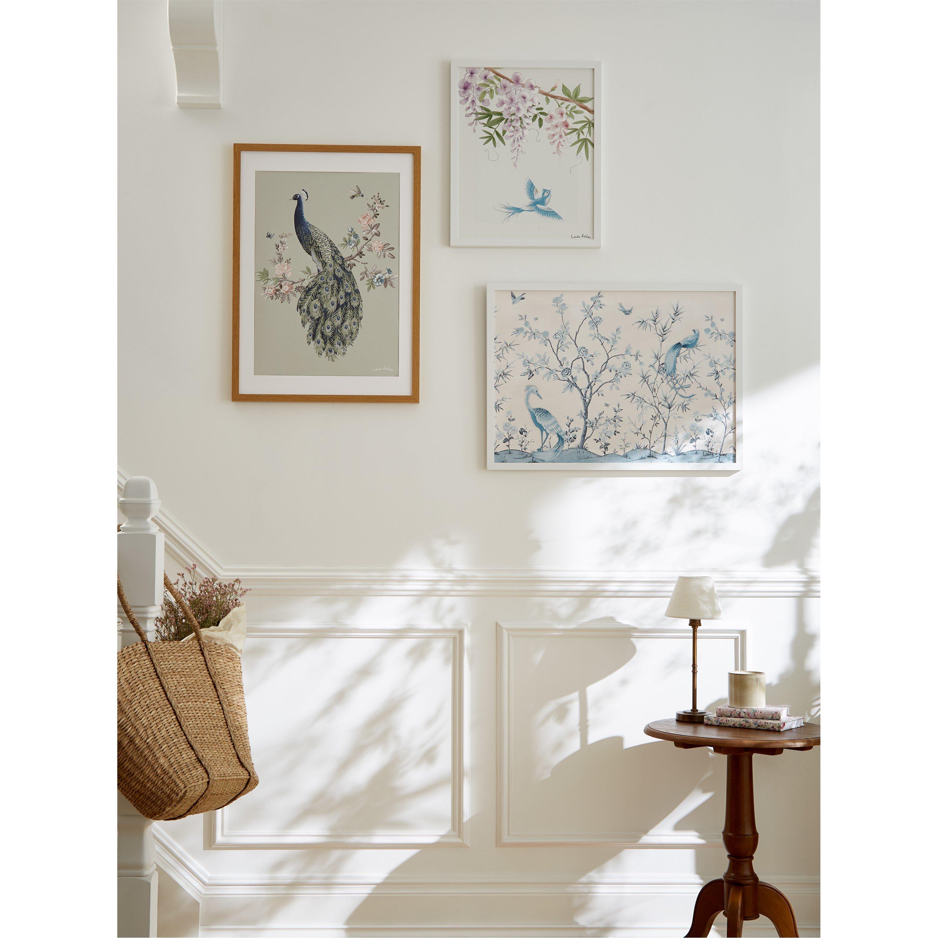 Blue - Laura Ashley - Tregaron Garden Print in a White Frame - 2