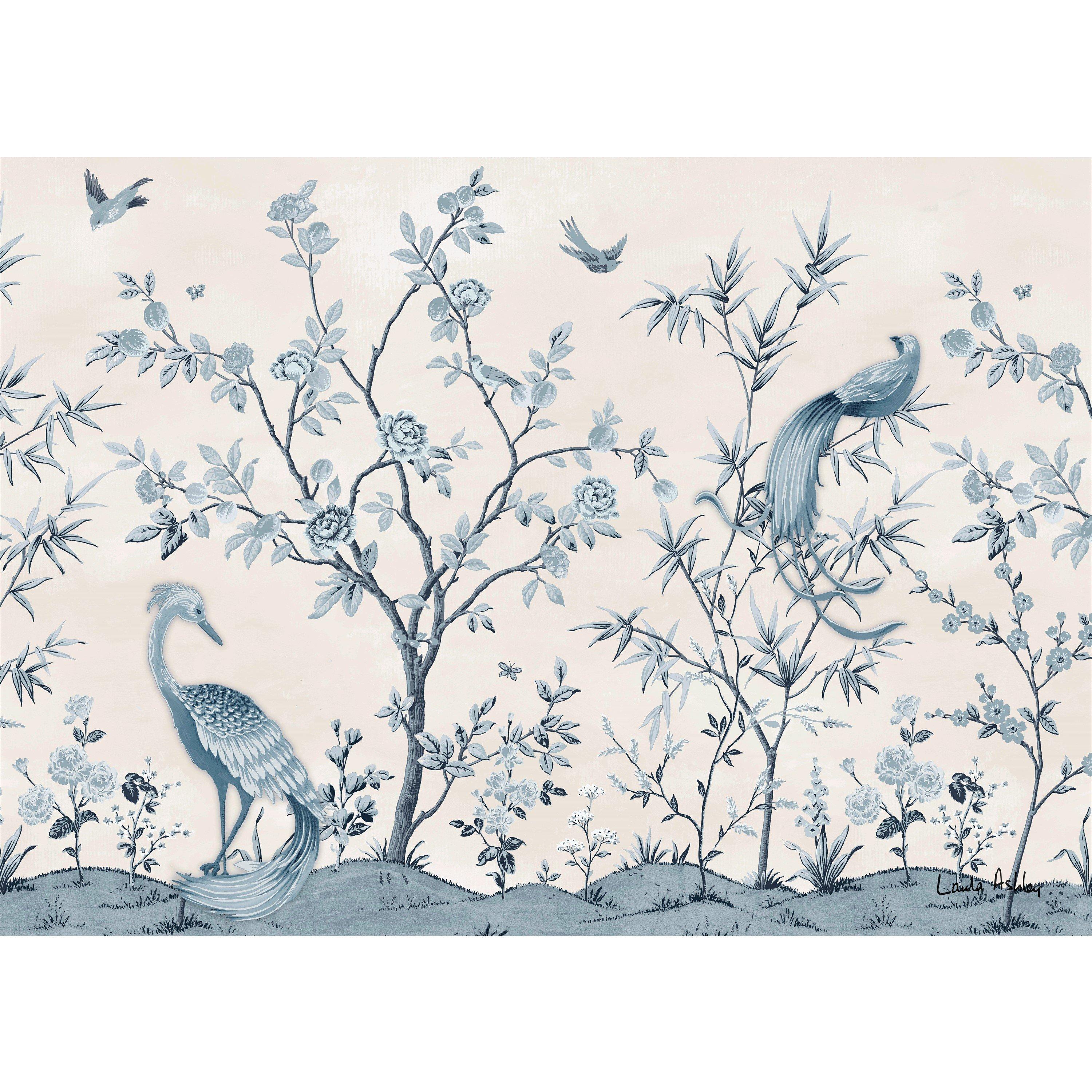 Blue - Laura Ashley - Tregaron Garden Print in a White Frame - 3