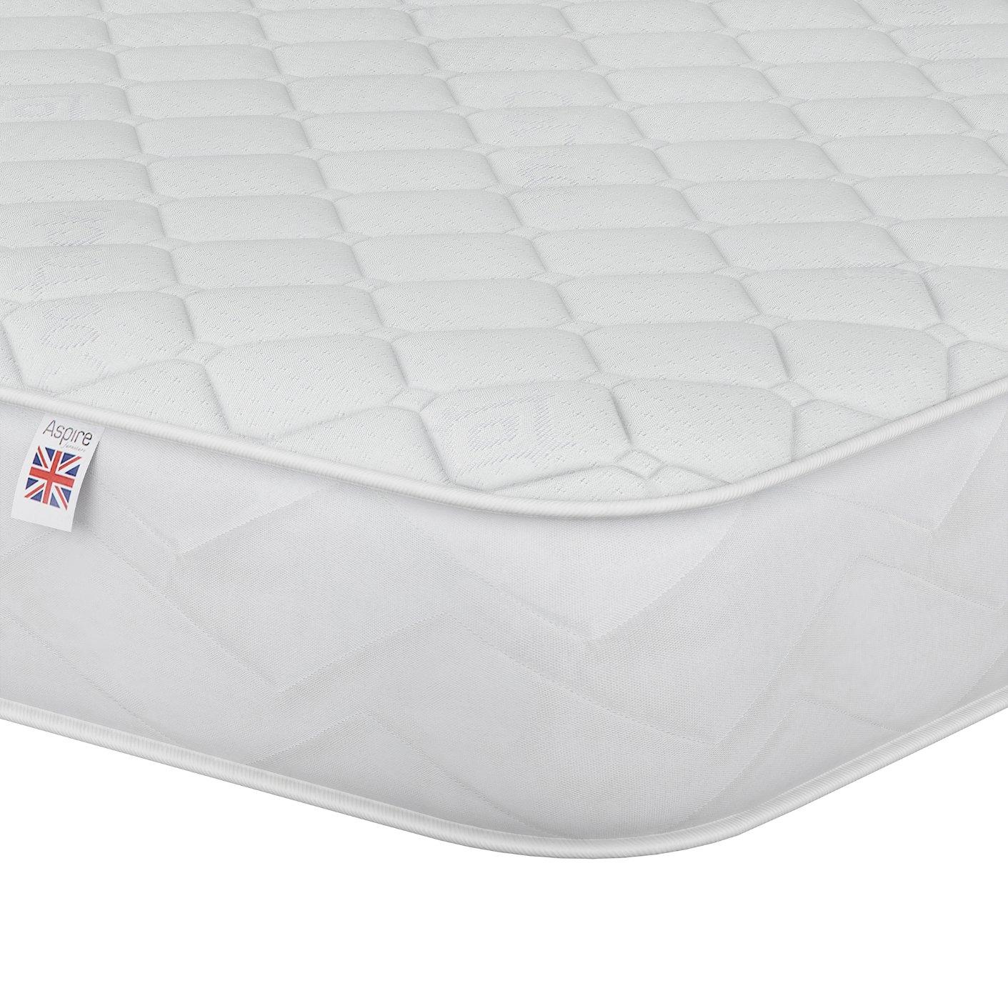 White - Aspire - Aspire UK Made High Density Hybrid Mattress - 2
