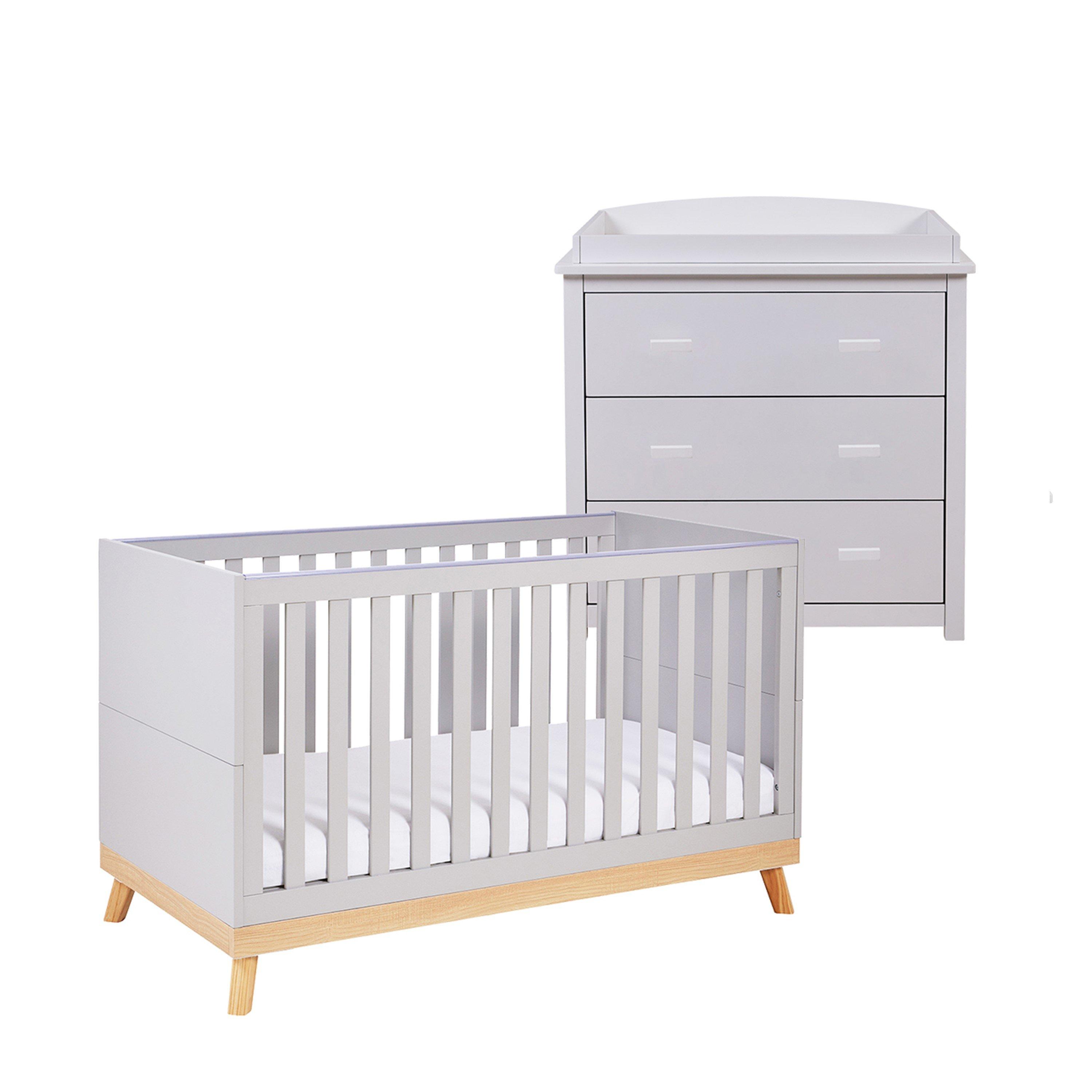 Grey - Babymore - Mona 2 Piece Room Set - Grey