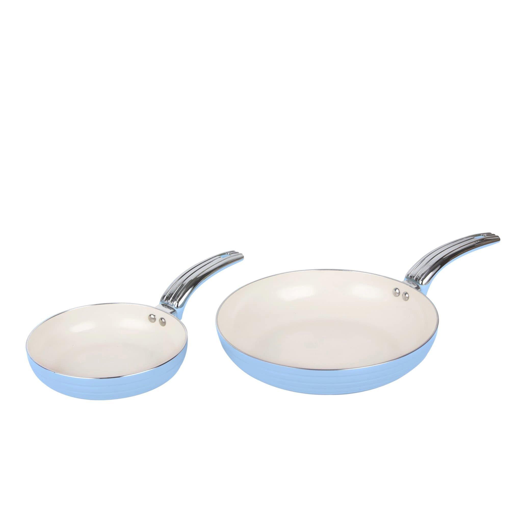 Blue - Swan - Retro 5 Piece Pan Set Sky Blue - 3