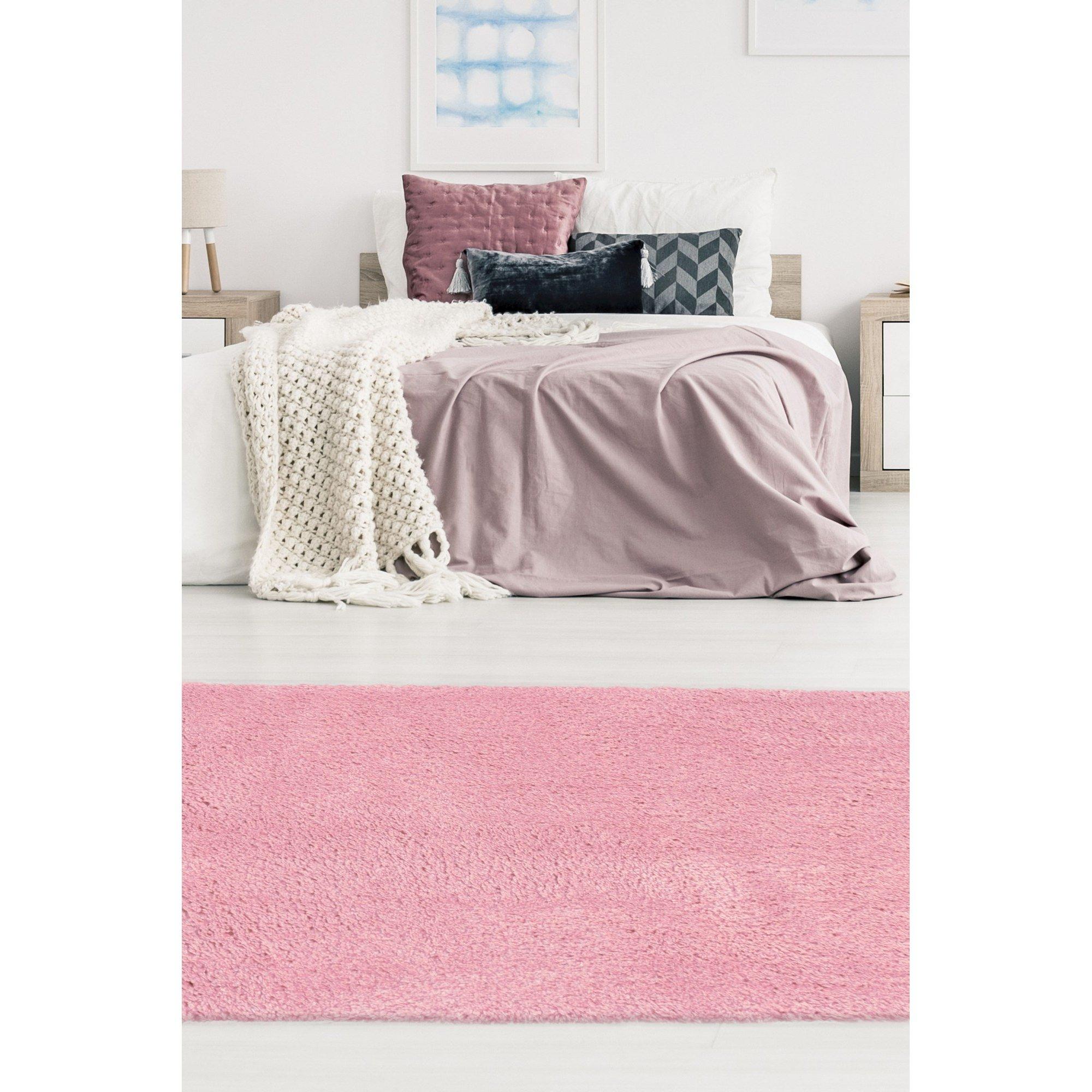 Homemaker  Snuggly Plain Rug Pink - 160x230cm