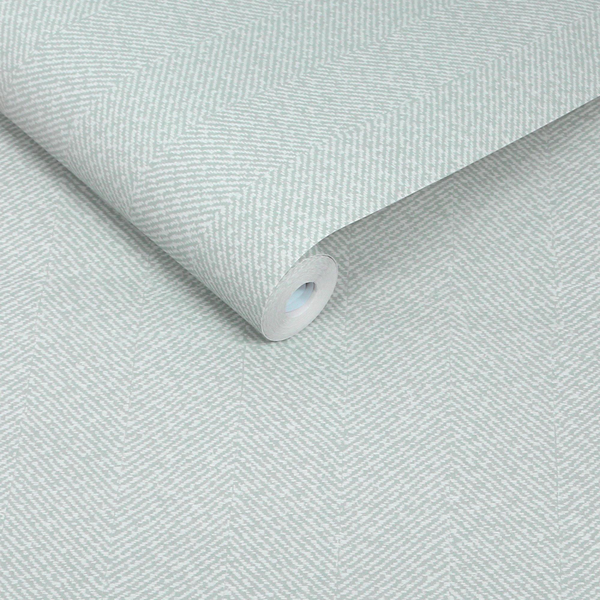 Morning Fog - Sophie Allport - Herringbone Texture Wallpaper - 3
