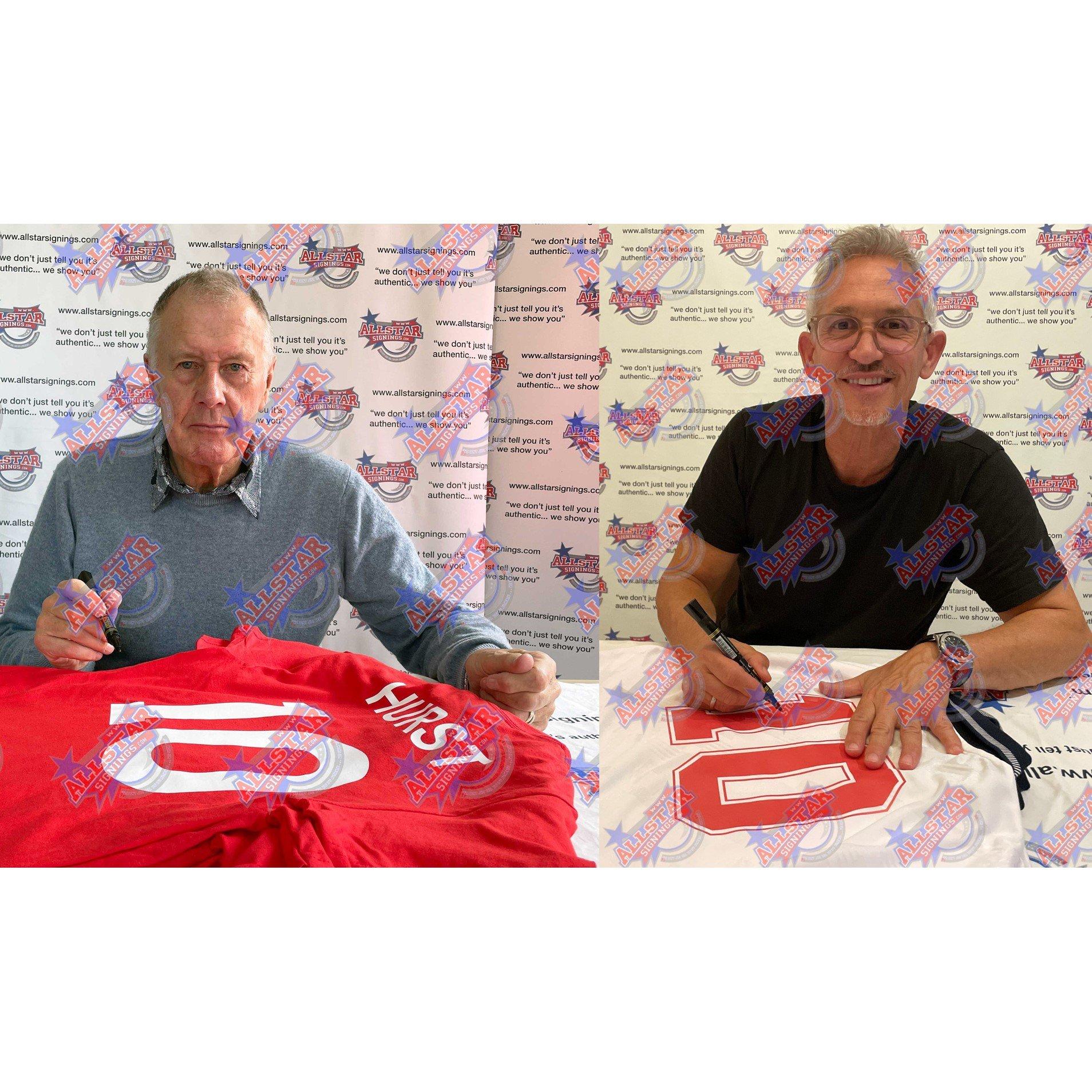 Red - England - Geoff Hurst & Gary Lineker England Legends double - 2