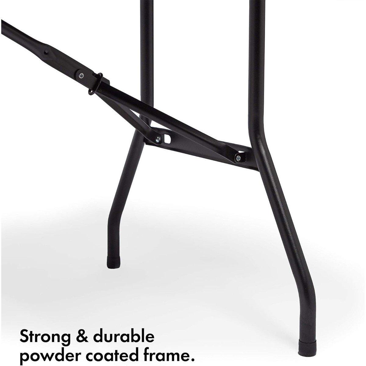 Black - VonHaus - Rimini Faux Black Rattan Foldable Table - 5