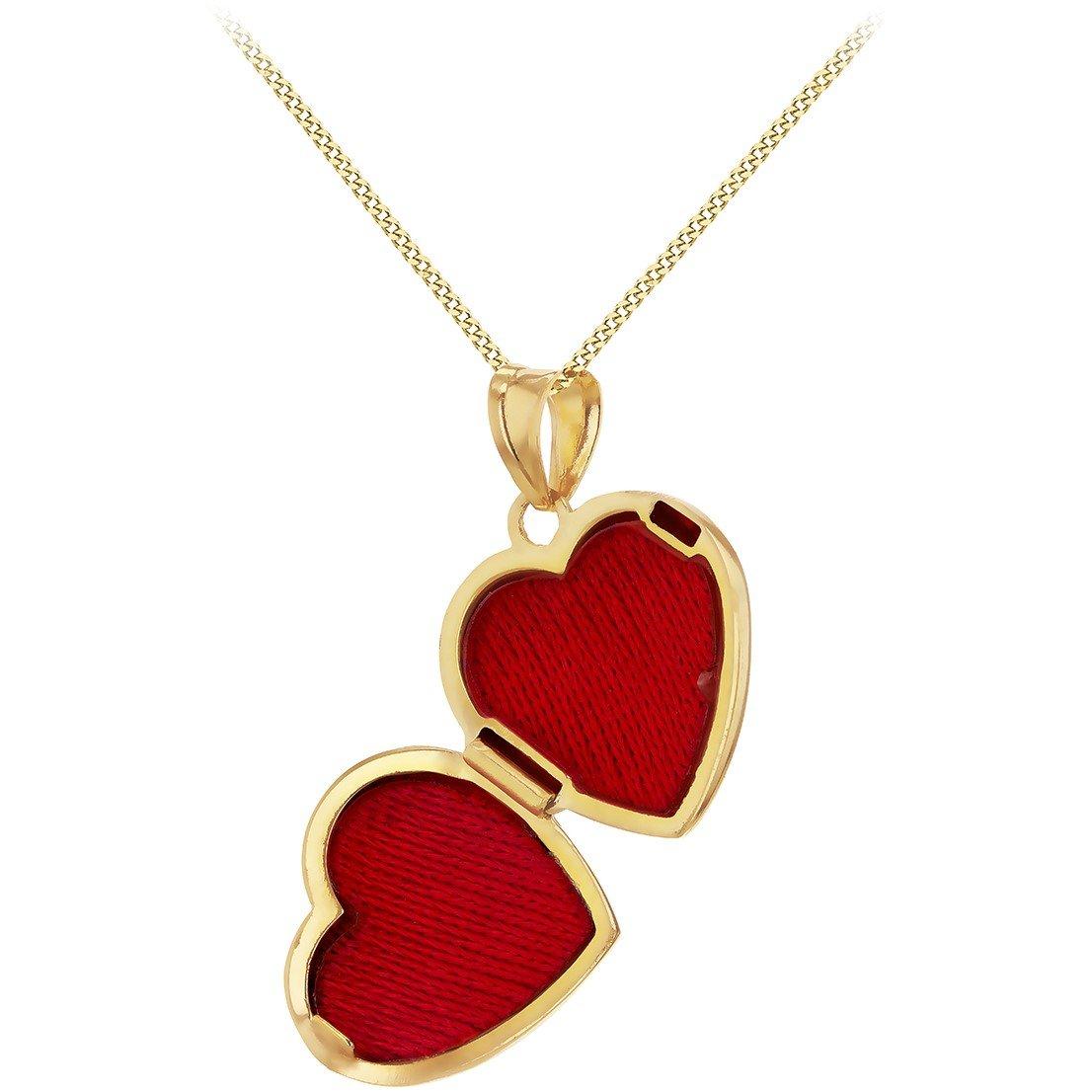 Yellow Gold - Be You - 9ct Gold Ribbed Heart Locket Necklace - 2