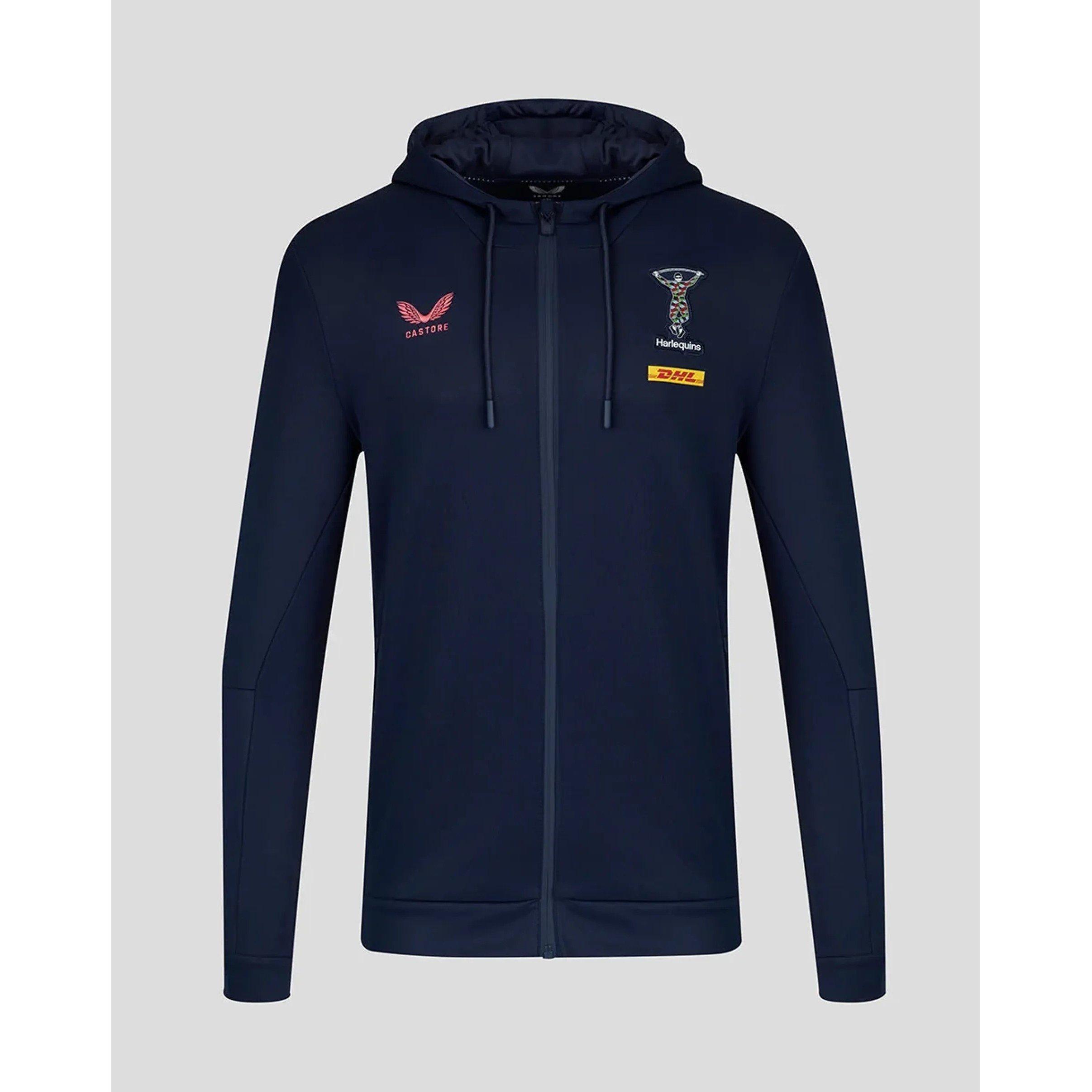 Marine - Castore - Mens Castore Harlequins Mens Travel Full Zip Hoodie 2026/27