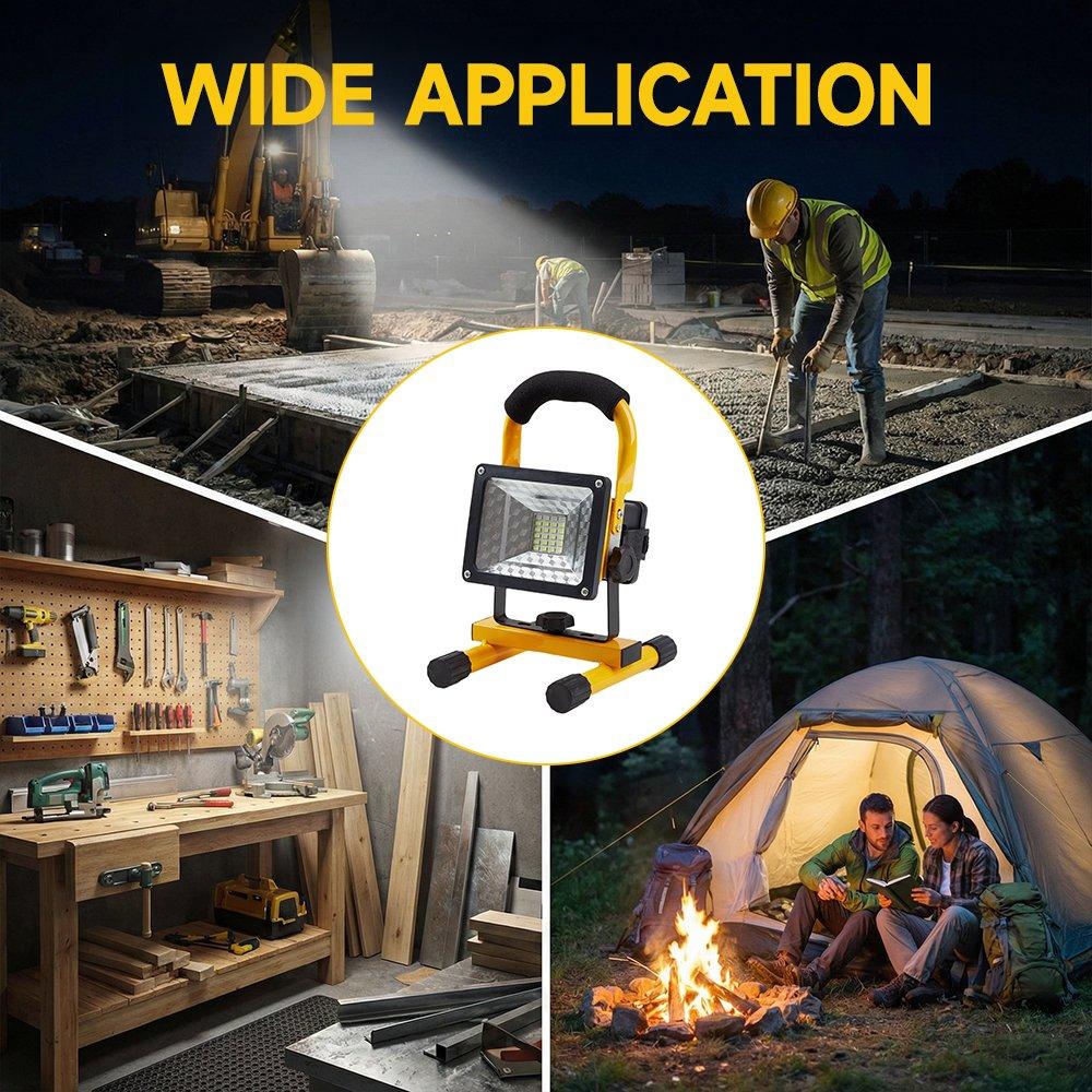 Yellow - Breeins - Outdoor Rechargeable LED Floodlight - 12