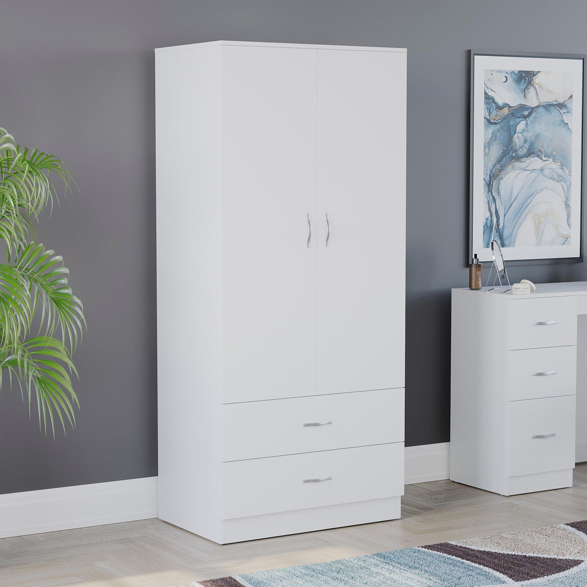 Lassic  Vida Designs Riano 2 Door 2 Drawer Wardrobe - White - 2+2