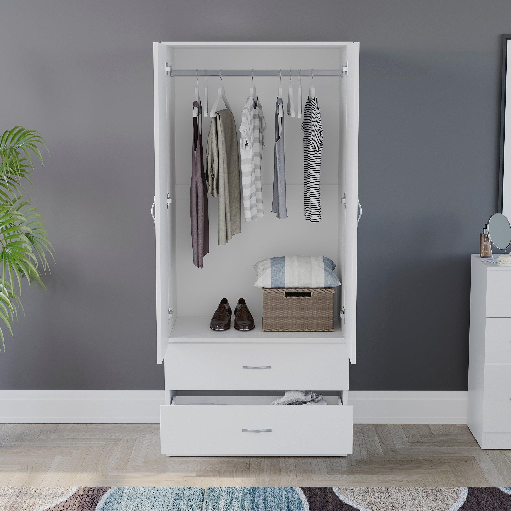 White - Lassic - Vida Designs Riano 2 Door 2 Drawer Wardrobe - 4