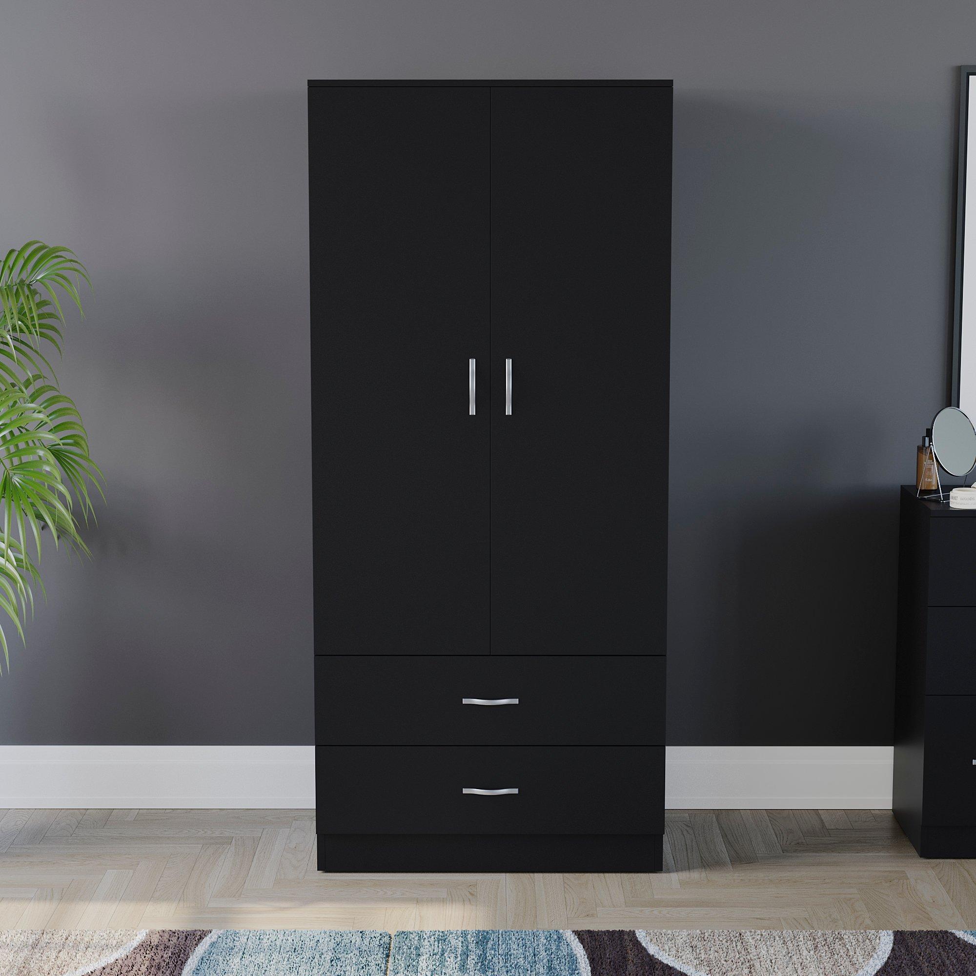 Black - Lassic - Vida Designs Riano 2 Door 2 Drawer Wardrobe - 3