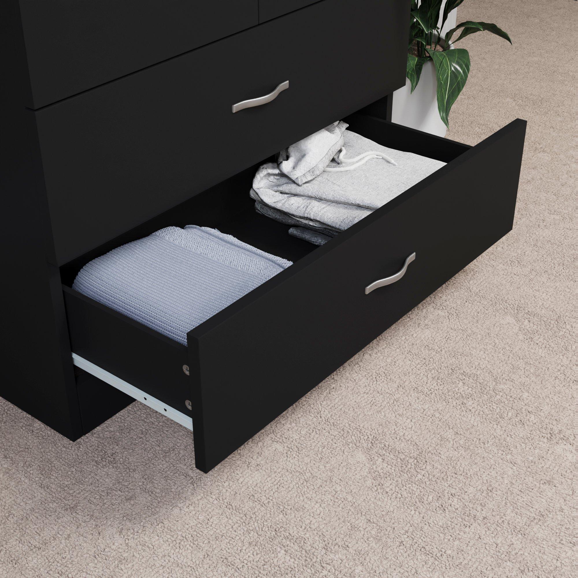 Black - Lassic - Vida Designs Riano 2 Door 2 Drawer Wardrobe - 5