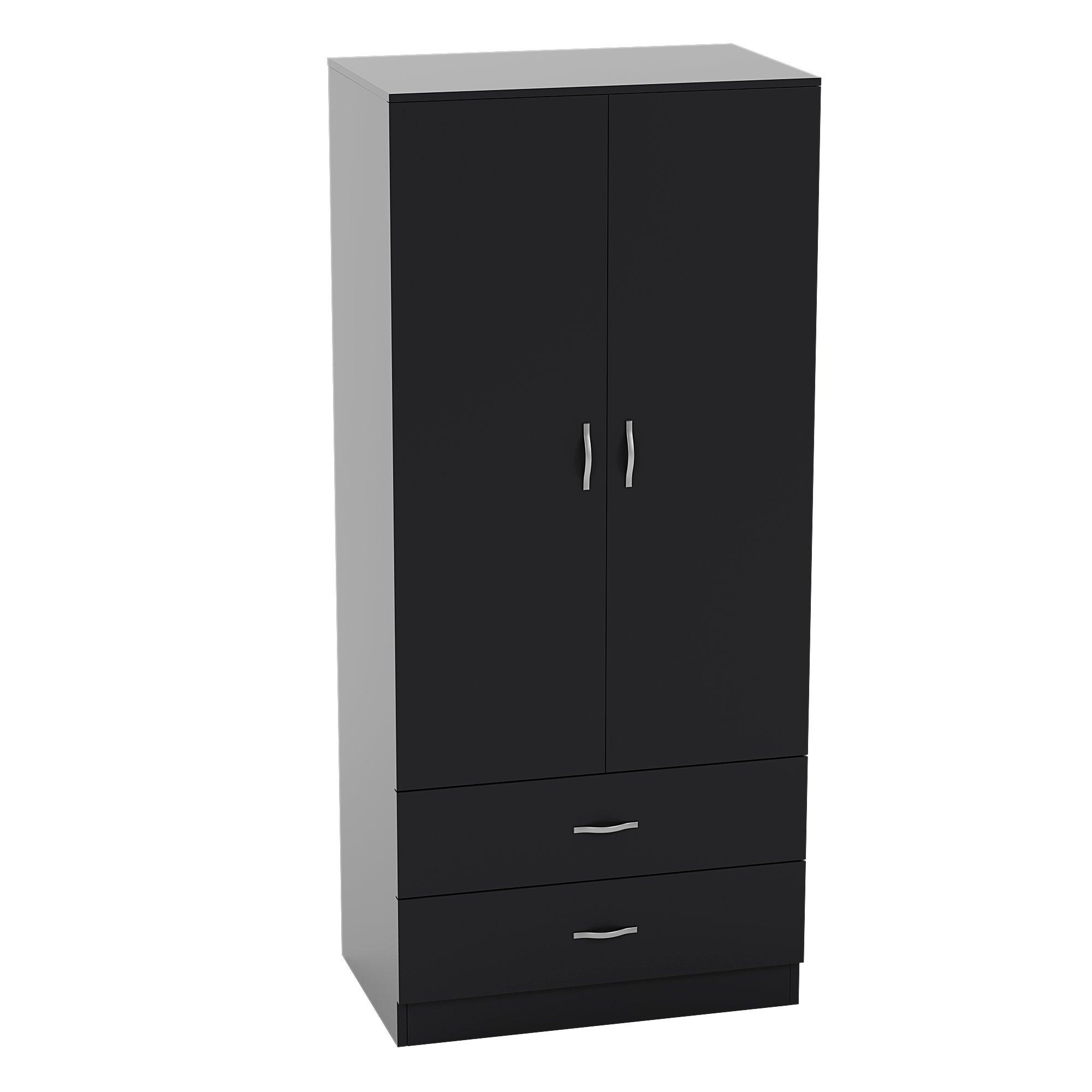 Black - Lassic - Vida Designs Riano 2 Door 2 Drawer Wardrobe - 8