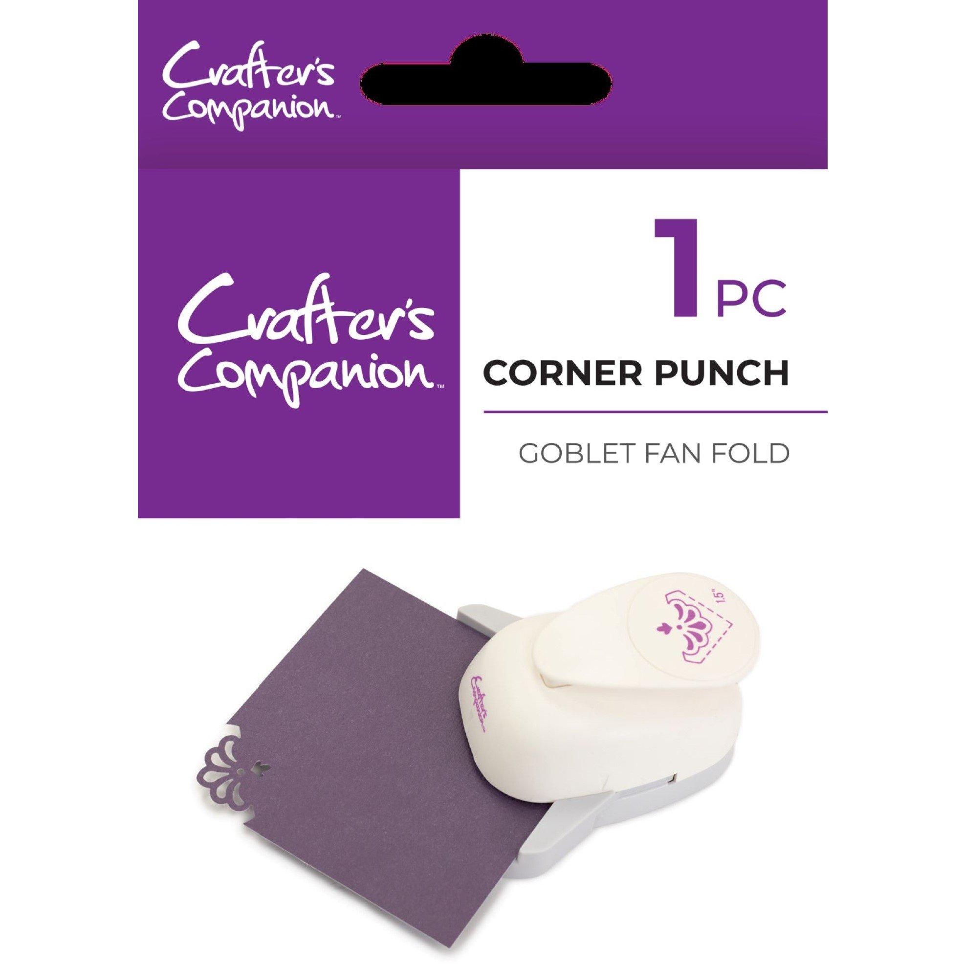 White - Crafters Companion - Corner Punch – Goblet Fan Fold