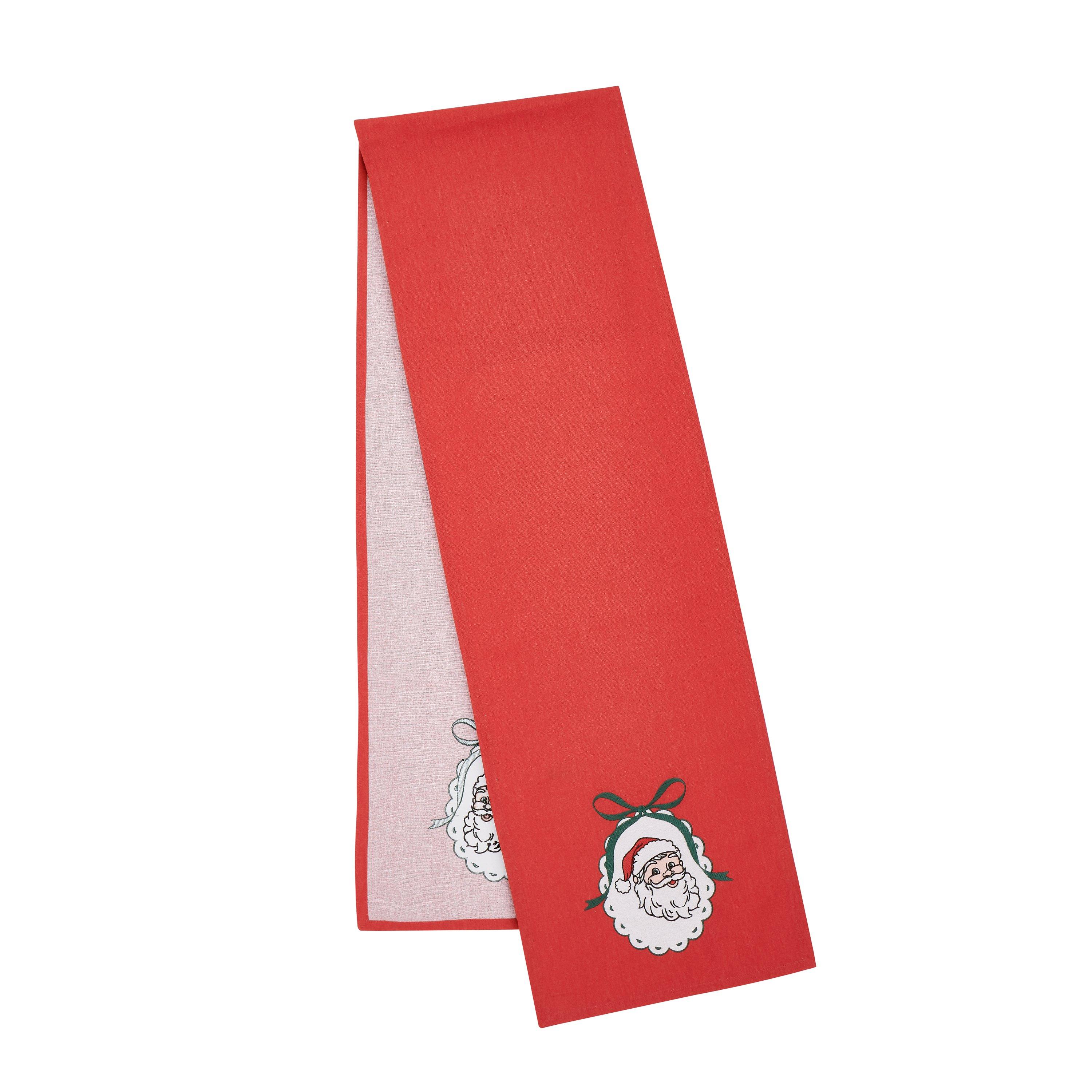 Red - Catherine Lansfield - Christmas Vintage Stripe Dining Table Runner - 3