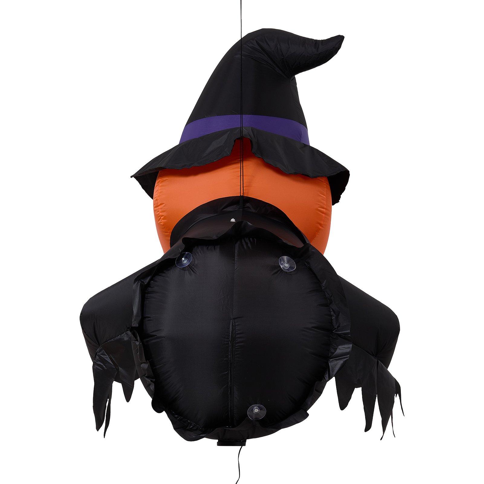 Multi - LIFE IDEAS - 100cm Blow-Up Halloween Pumpkin Witch Inflatable - 5