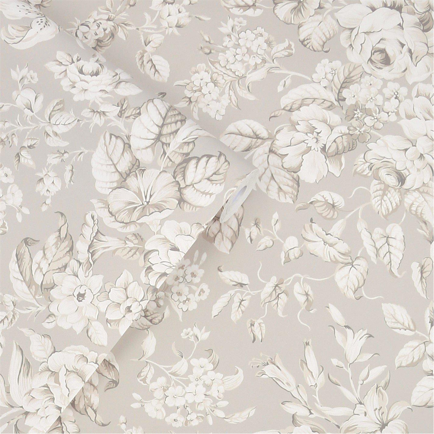 Dove Grey - Laura Ashley - Heledd Blooms Dove Grey Wallpaper - 3