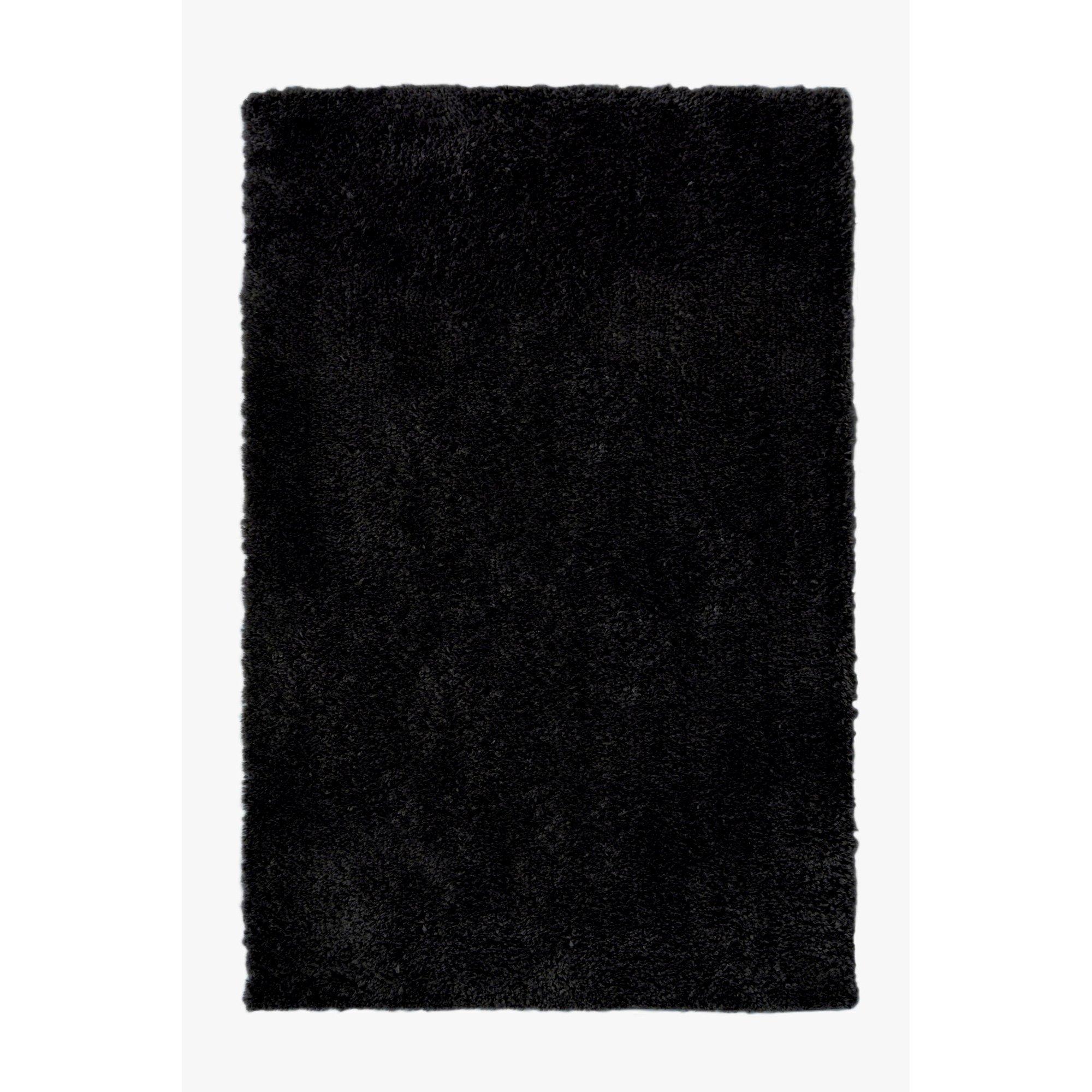Black - Homemaker - Snuggly Plain Rug Black - 2