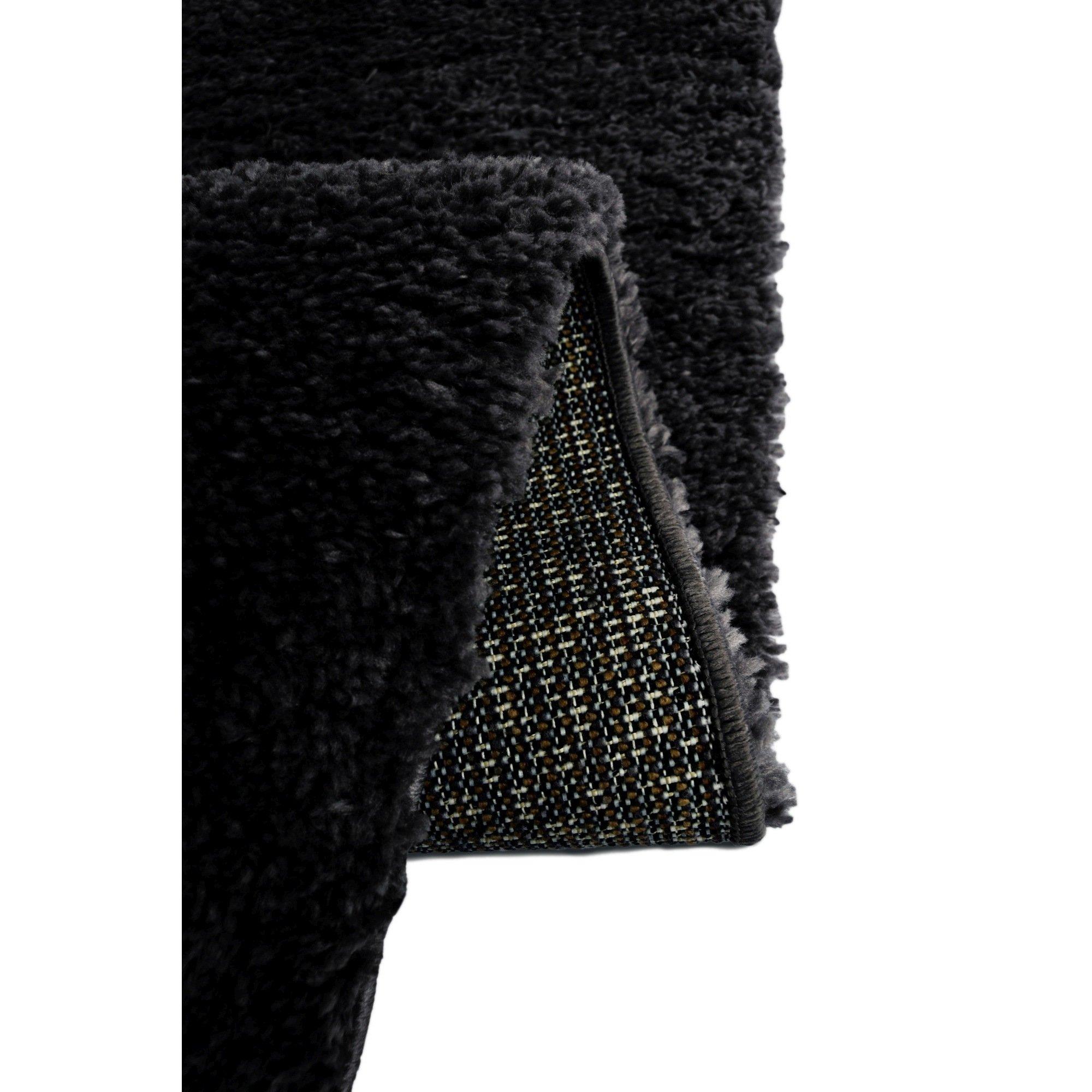 Black - Homemaker - Snuggly Plain Rug Black - 3