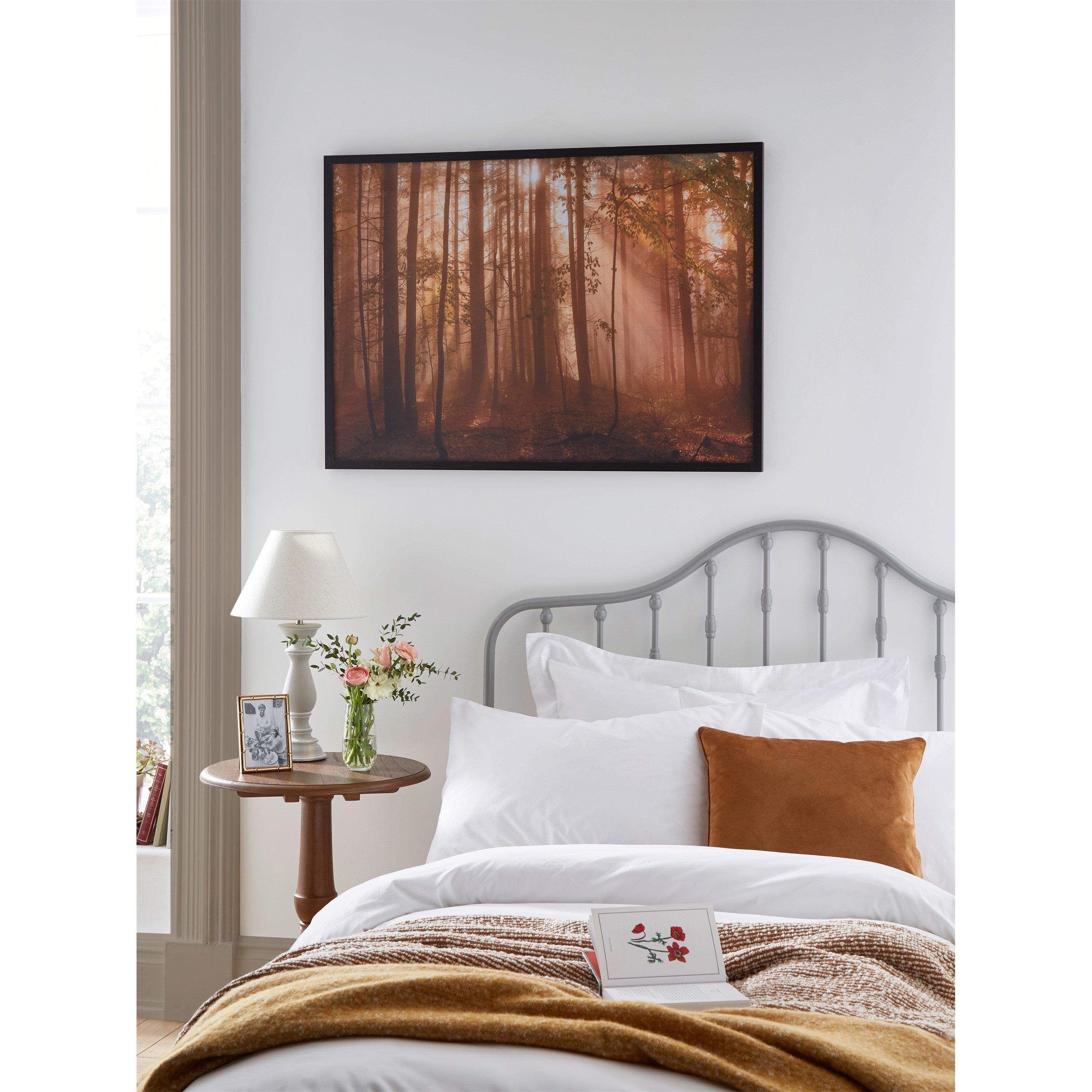 Brown - Laura Ashley - Sunlit Trees Print in a Black Frame - 2