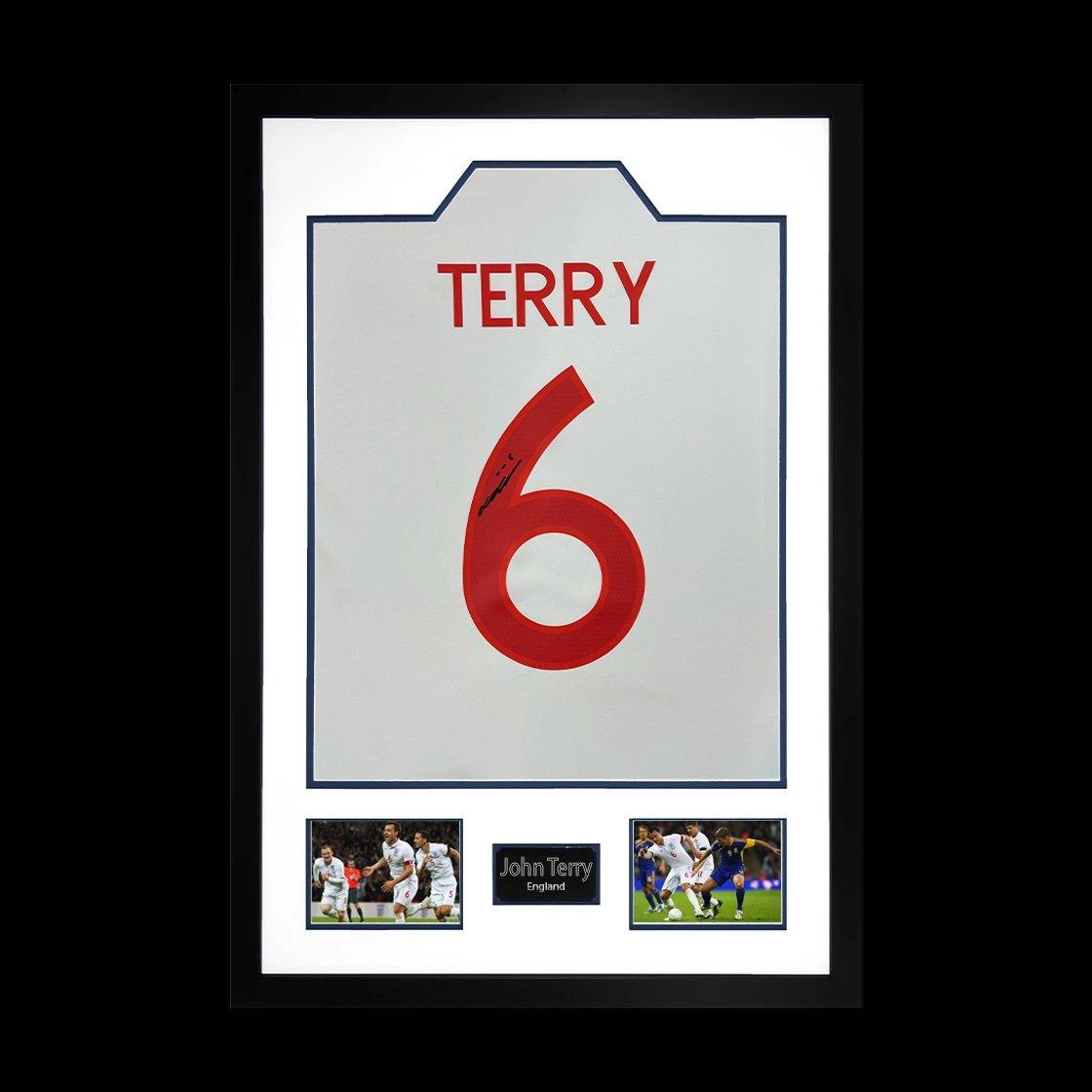 White - The Fan Cave - John Terry Signed England Shirt Premium Frame - 1