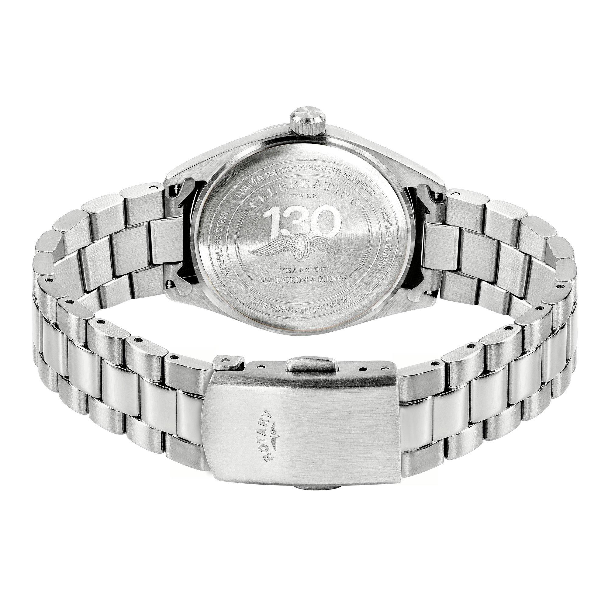 Silver - Rotary - Rotary Ladies Heritage White Dial SS Bracelet Watc - 4