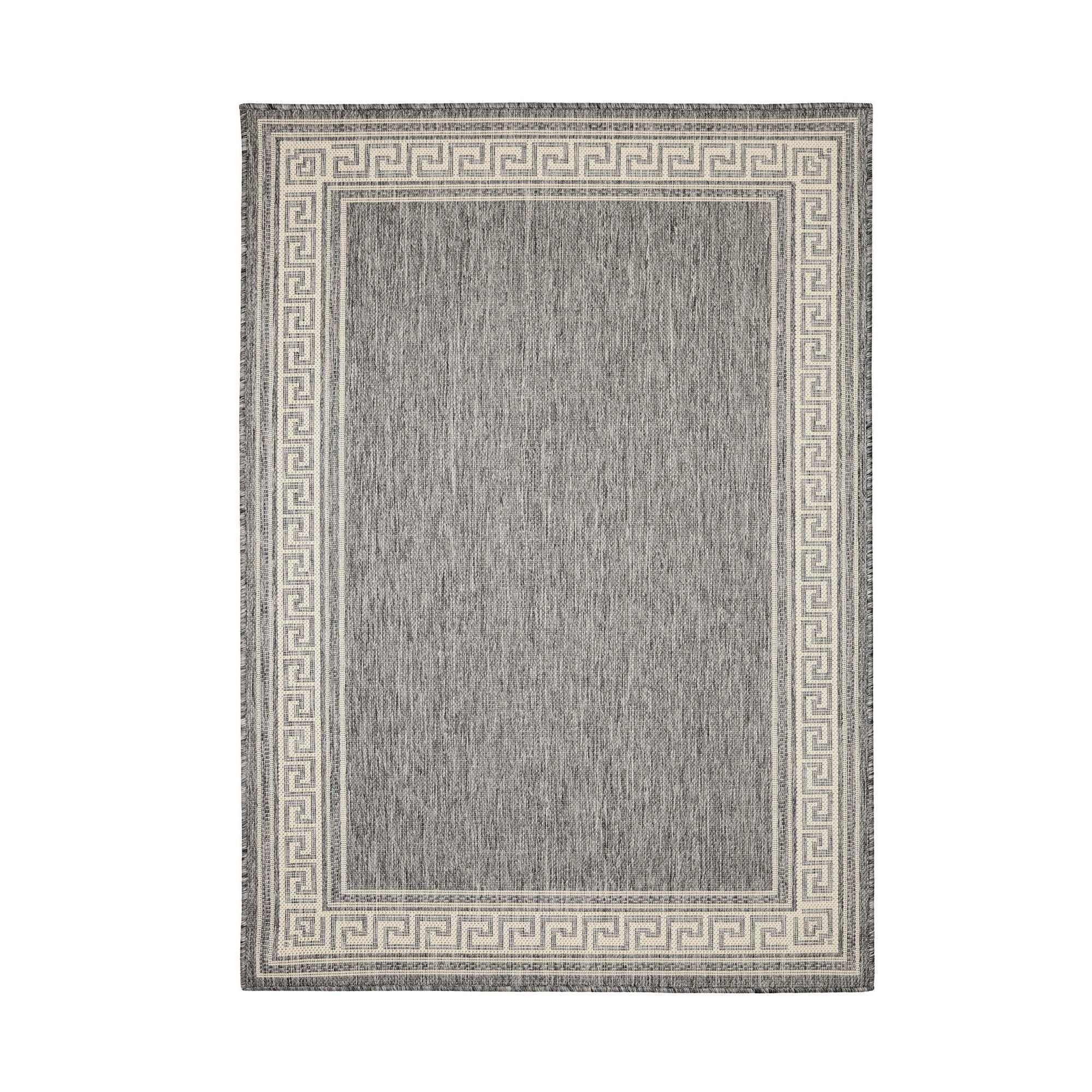 Grey - Homemaker - Gel Greek Key Rug Steel Grey - 3