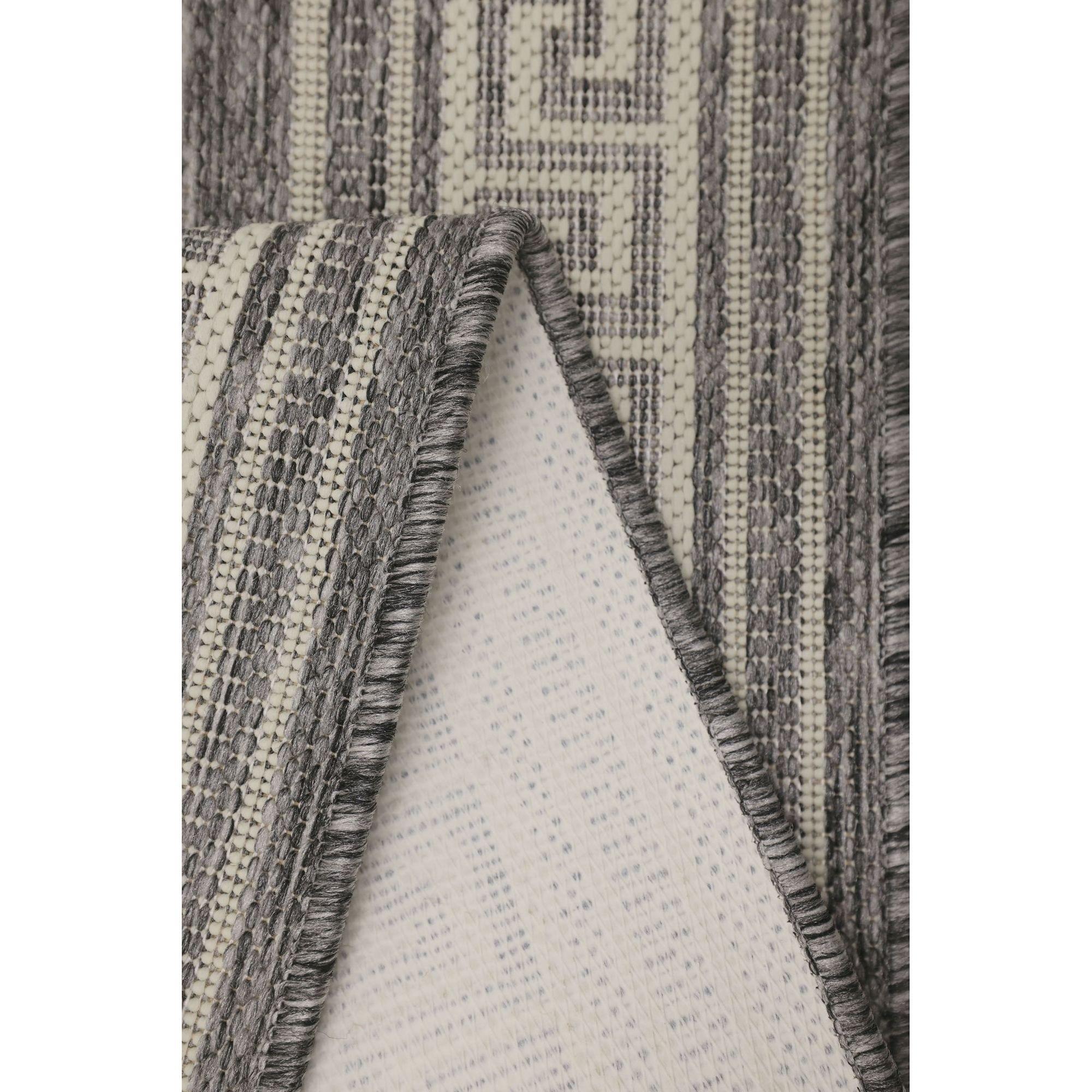 Grey - Homemaker - Gel Greek Key Rug Steel Grey - 5