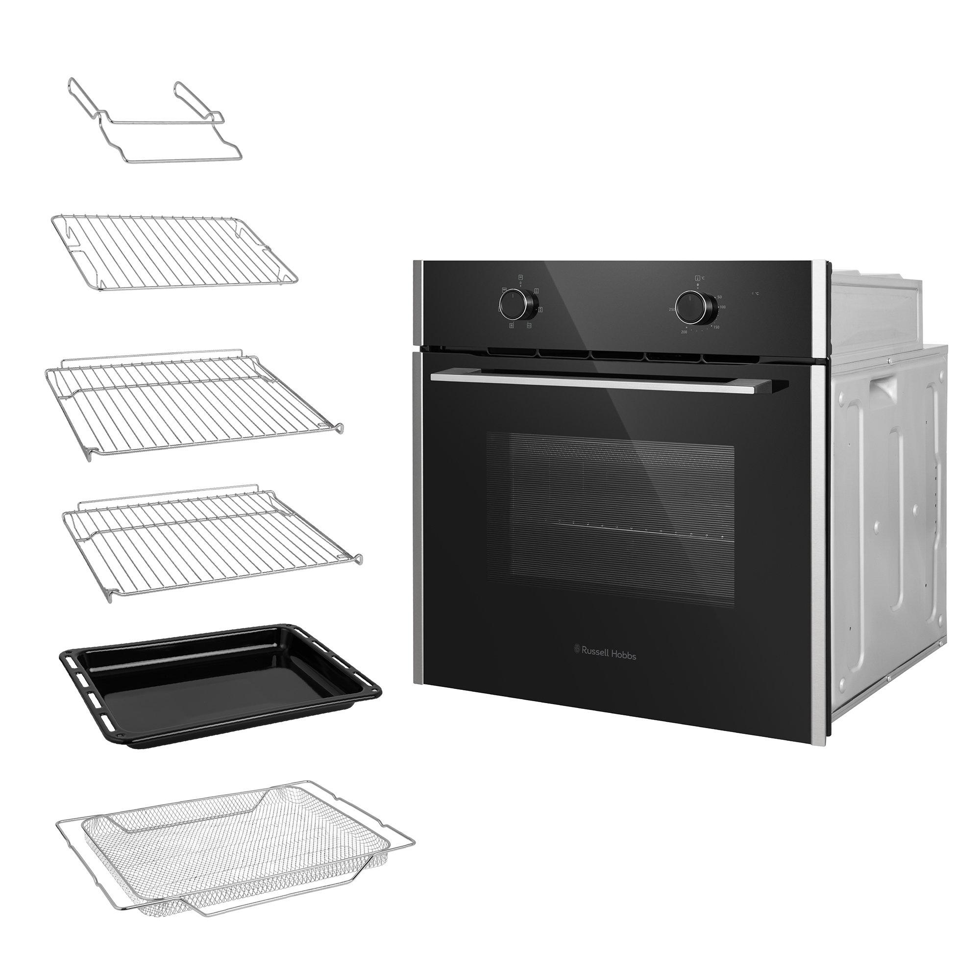 Black - Russell Hobbs - RHFEO7006BS Built In Electric Fan Oven - 5