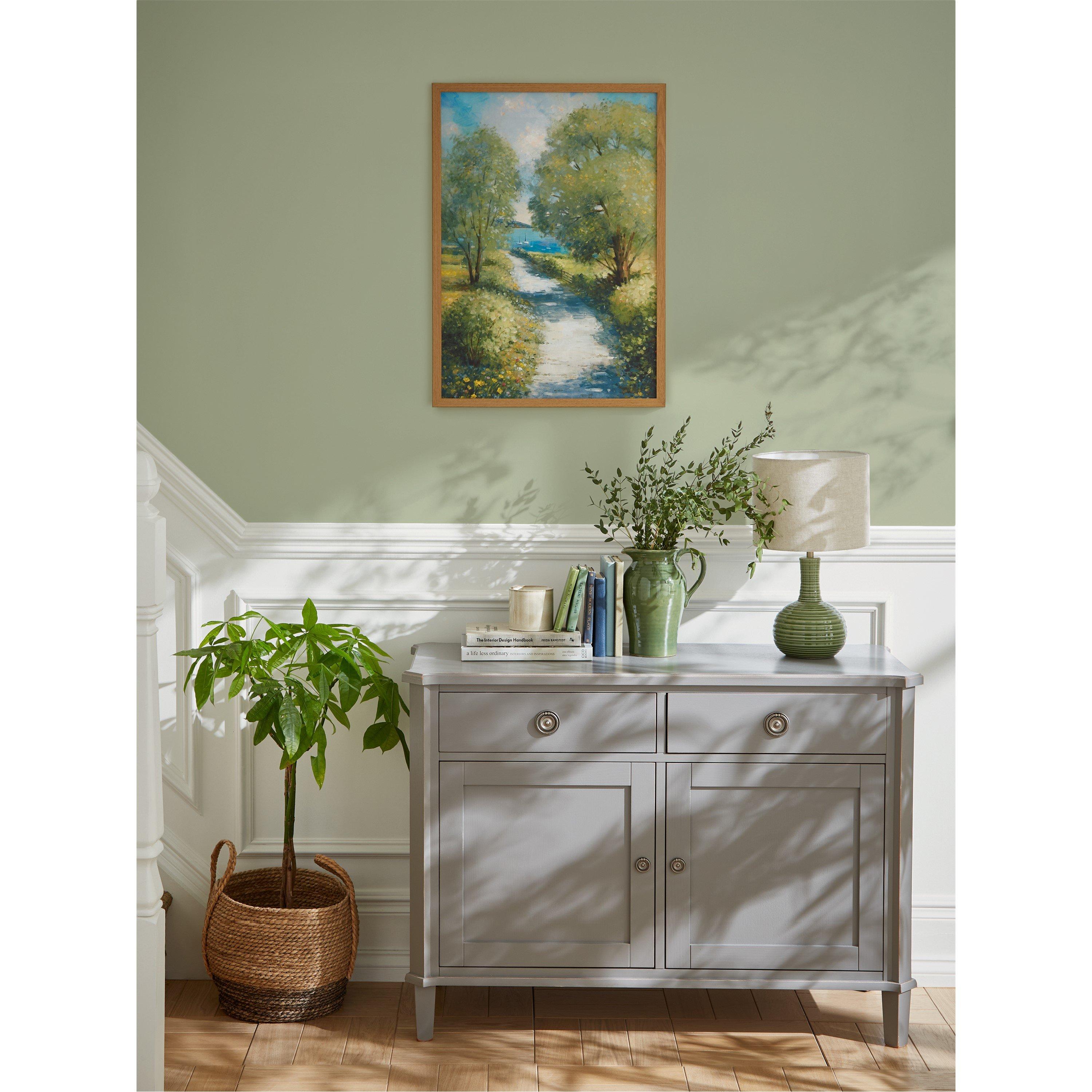 Green - Laura Ashley - Country Lane Print in a Wood Frame - 2