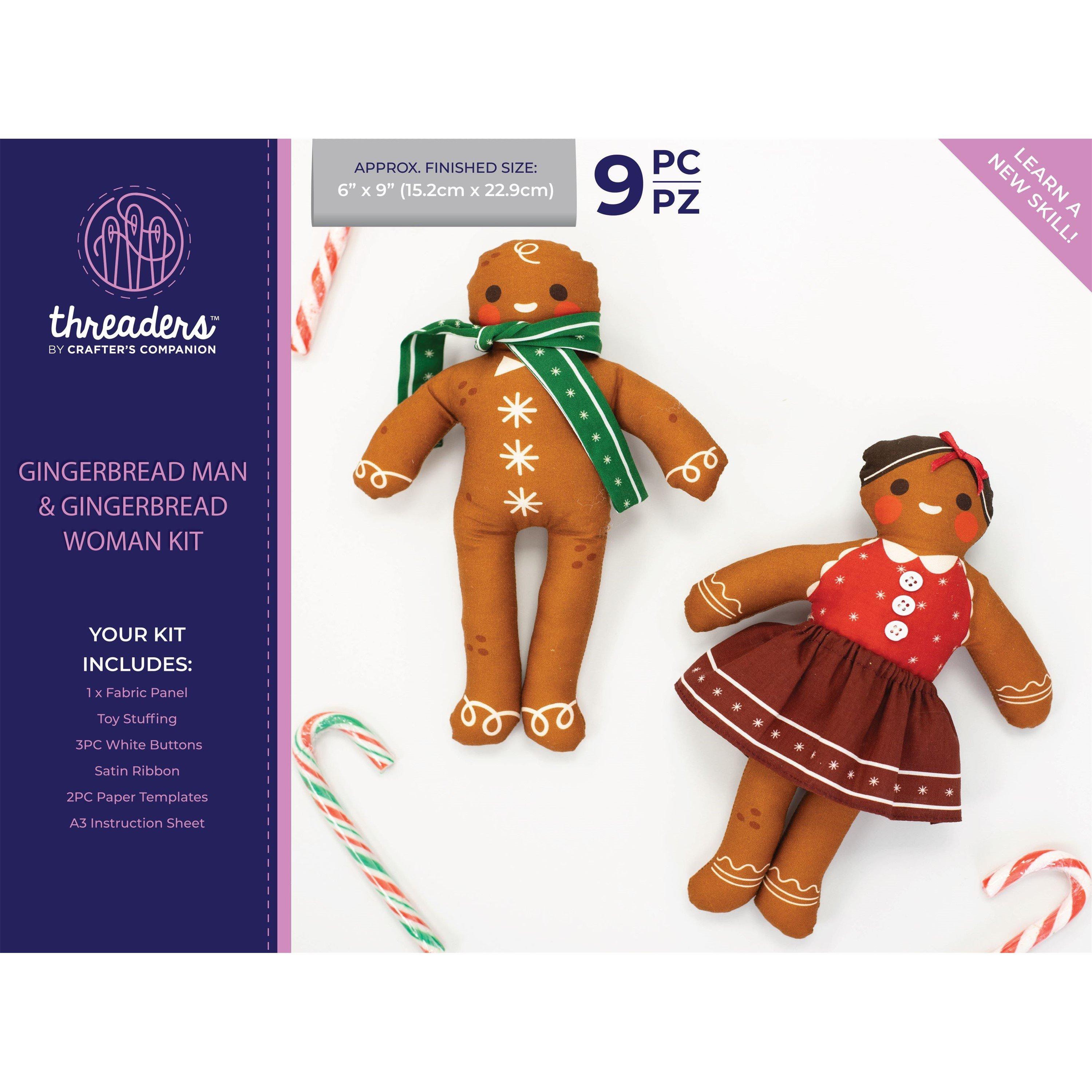 Multi - Crafters Companion - Threaders -Gingerbread Man & Gingerbread Woman Kit - 1