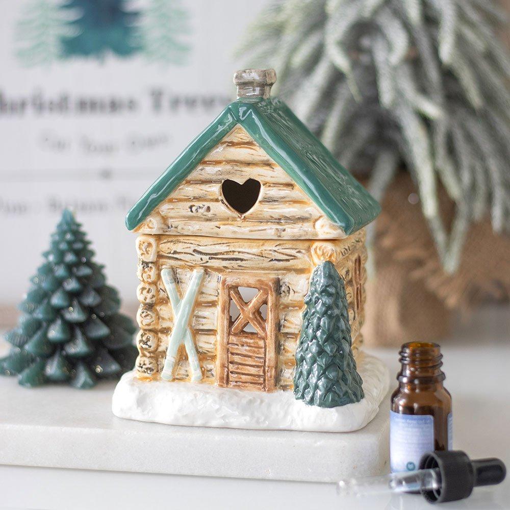 Something Different  Cabin Ski Chalet Oil Burner - Brown