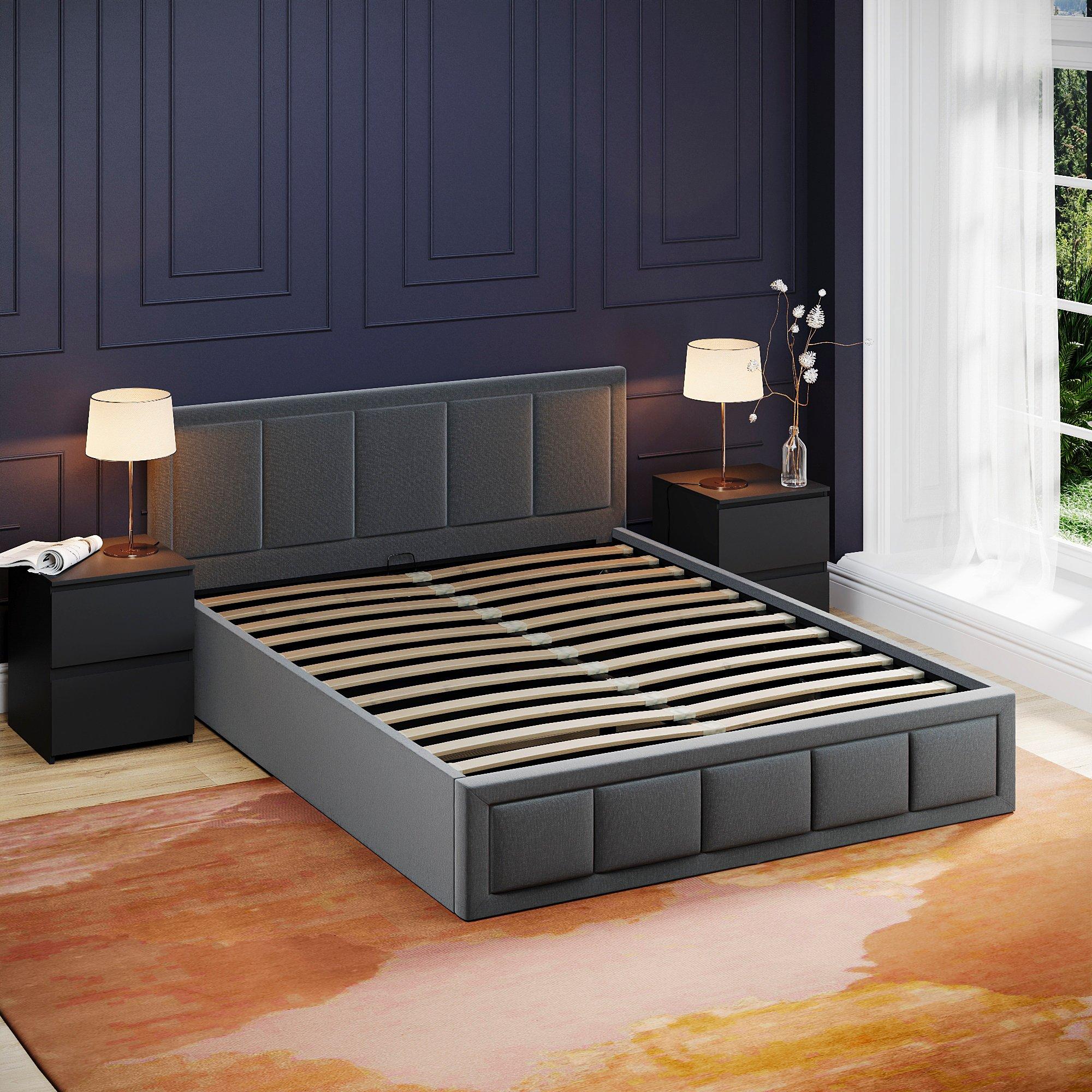 Dark Grey - Lassic - Vanita King Size Ottoman Fabric Bed UKFR - 4