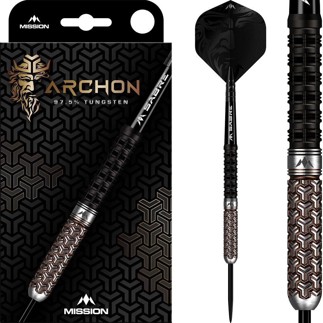 Black & Bronze - Mission Darts - Mission Archon Darts - Steel Tip - 97.5% Tungsten - 1