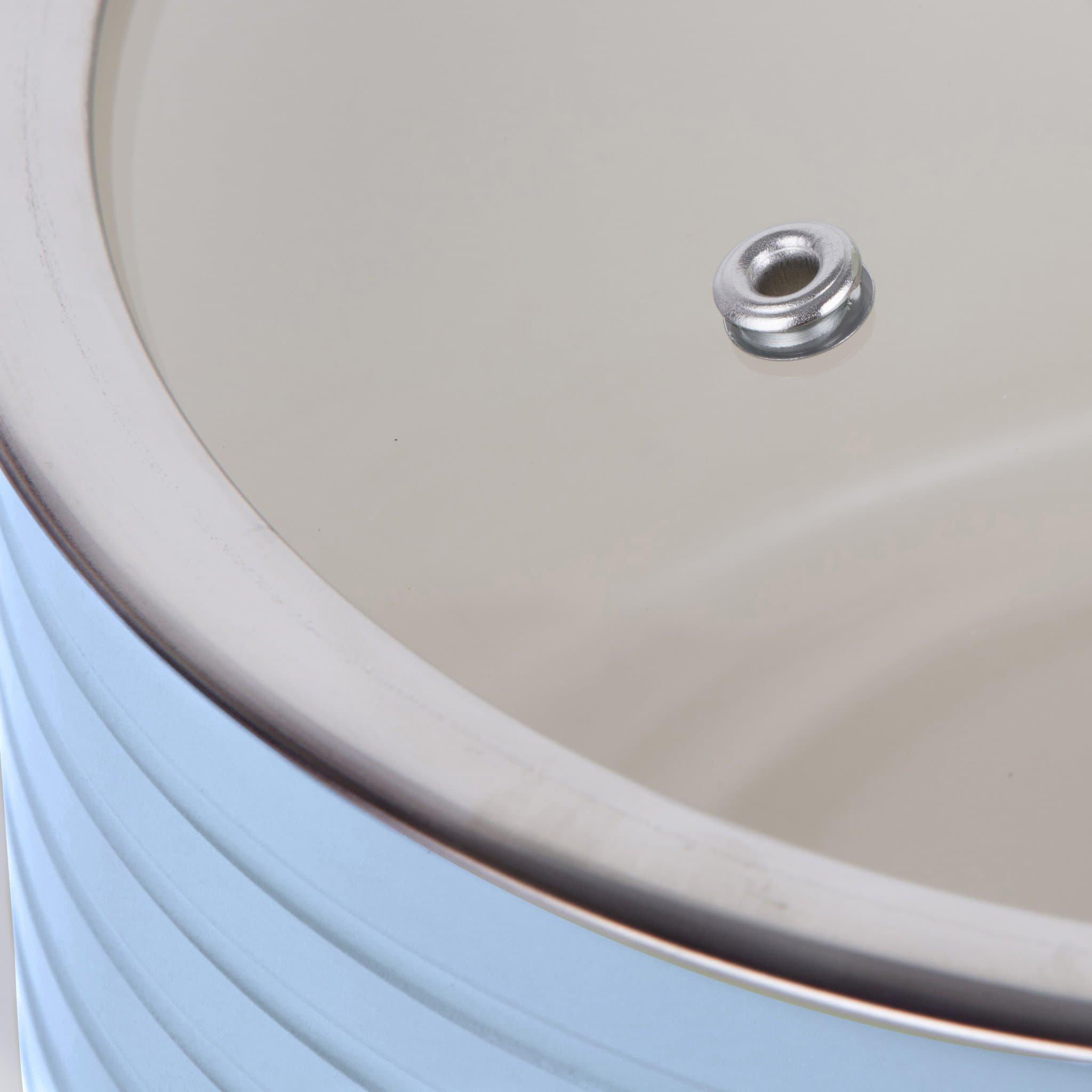 Blue - Swan - Retro 3 Piece Saucepan Set Blue - 8