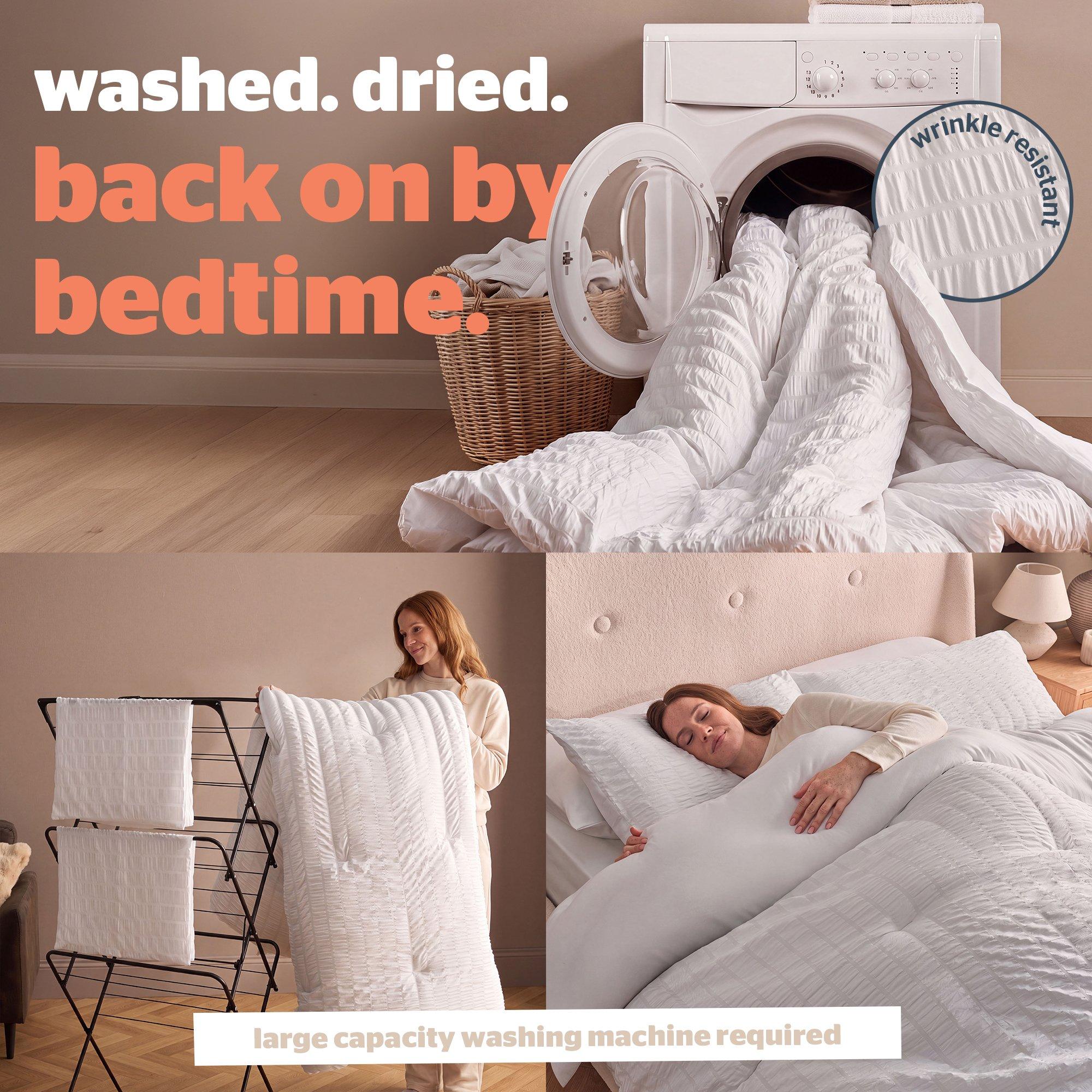 White - Silentnight - Coverless Duvet Seersucker 10.5 Tog - 4