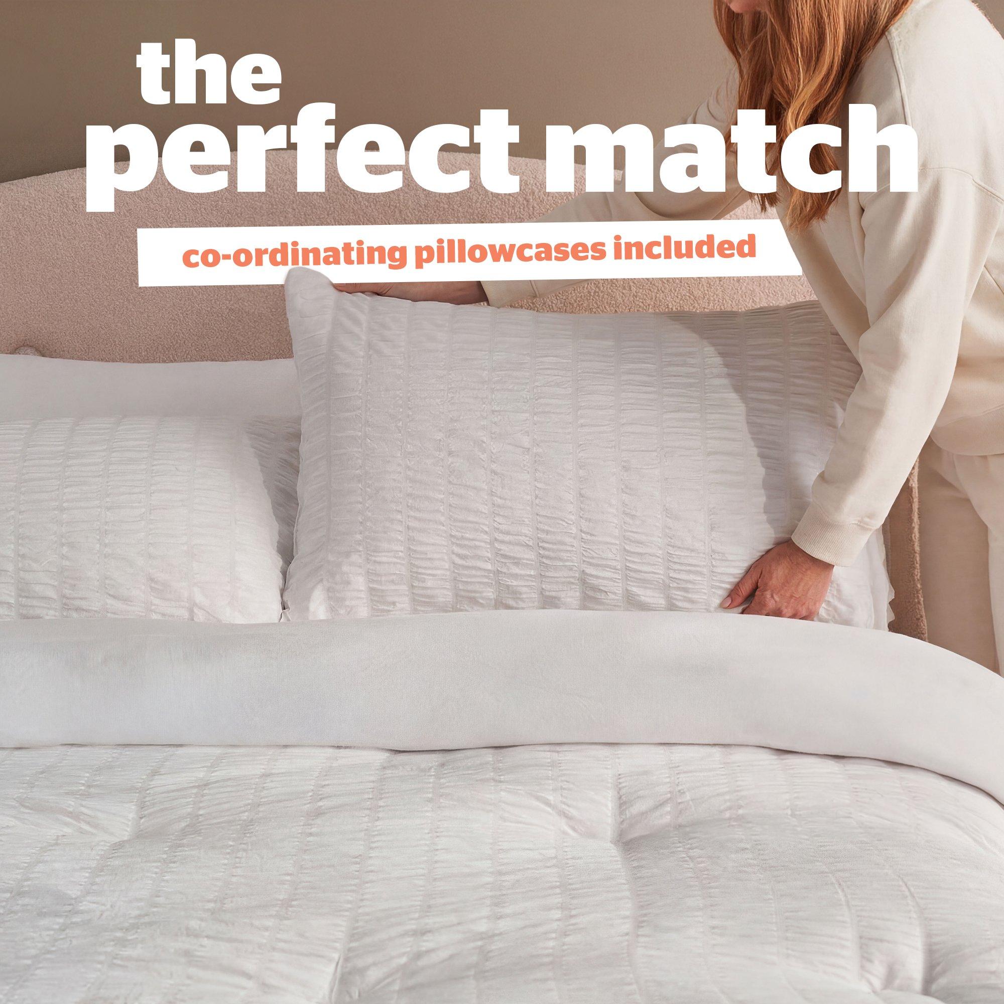 White - Silentnight - Coverless Duvet Seersucker 10.5 Tog - 7