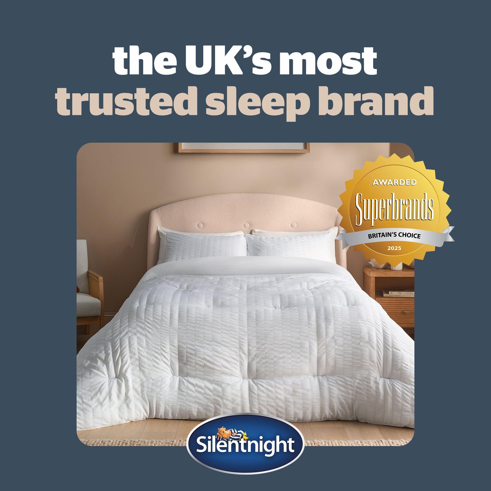 White - Silentnight - Coverless Duvet Seersucker 10.5 Tog - 8