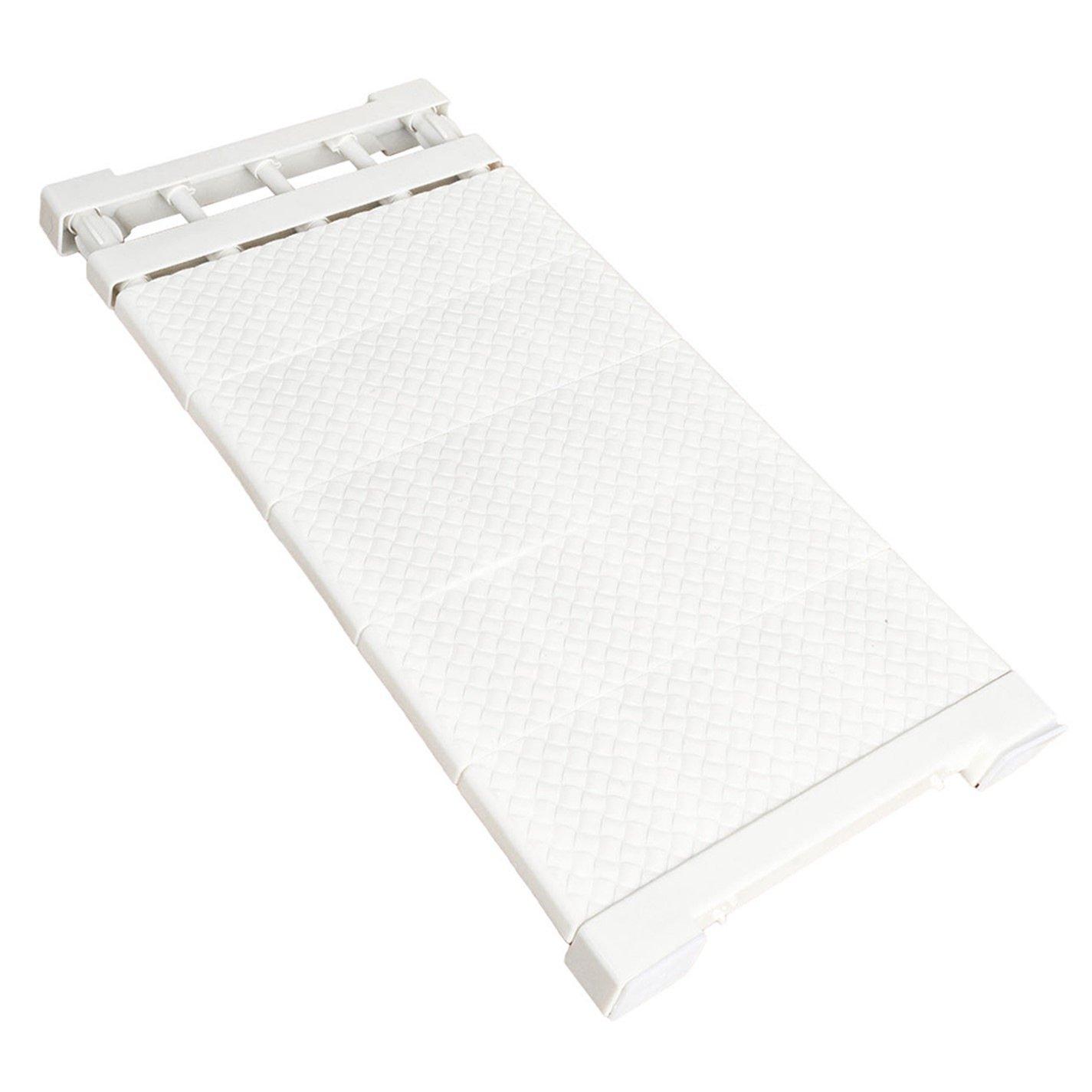 White - LIFE IDEAS - 50x25cm Expandable Closet Tension Shelf Rod - 4