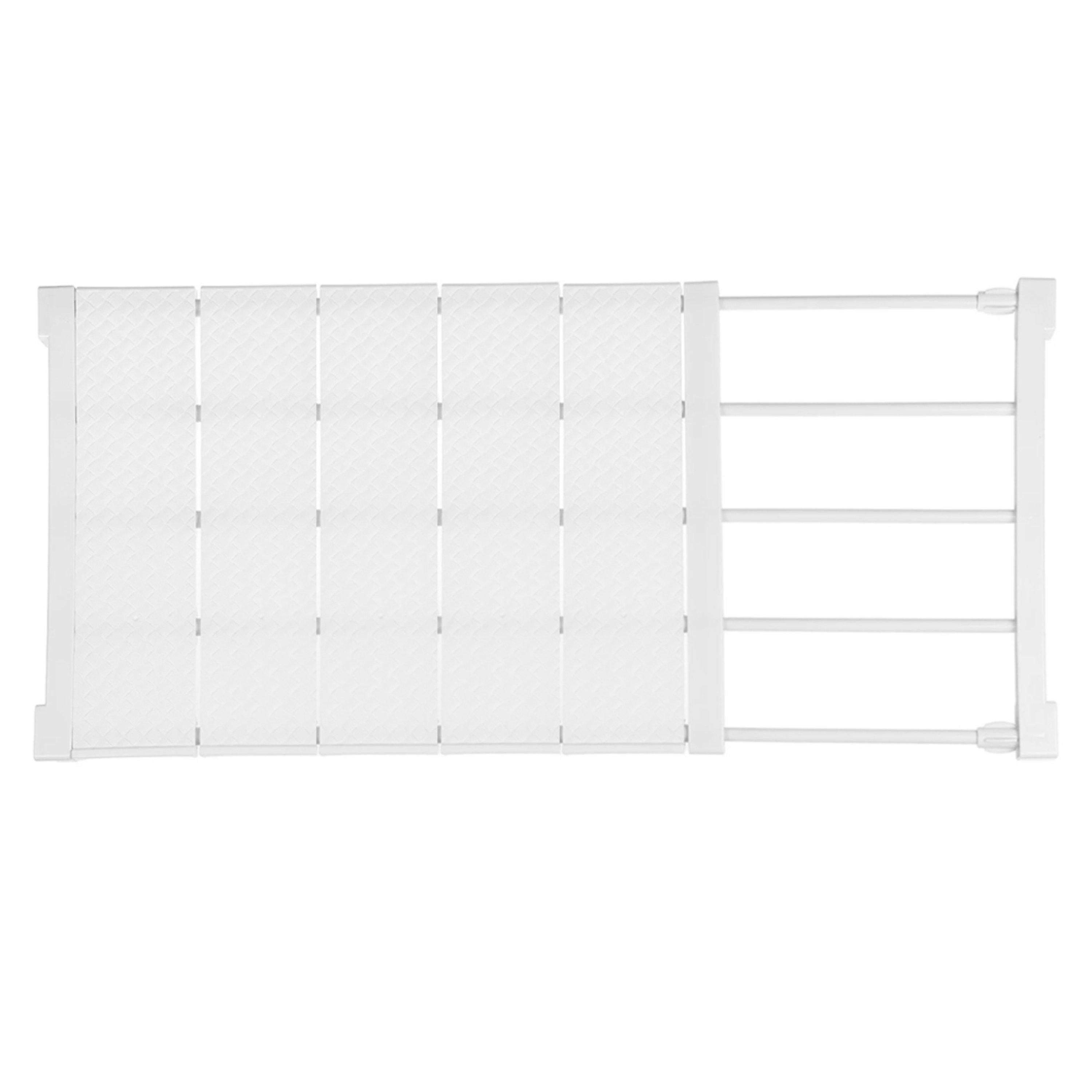 White - LIFE IDEAS - 50x25cm Expandable Closet Tension Shelf Rod - 5