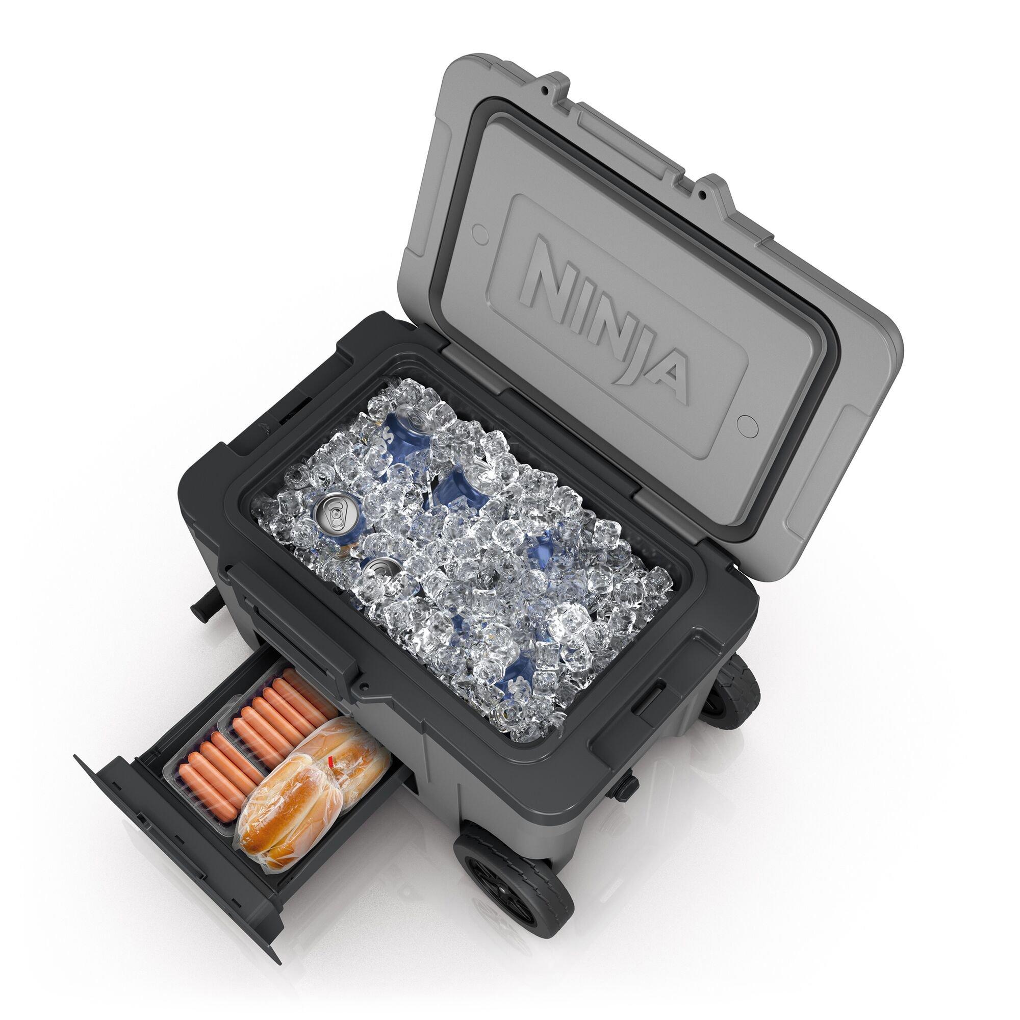 Slate Grey - Ninja - FrostVault 45QT/42L Wheeled Cooler with Dry Zone - 5