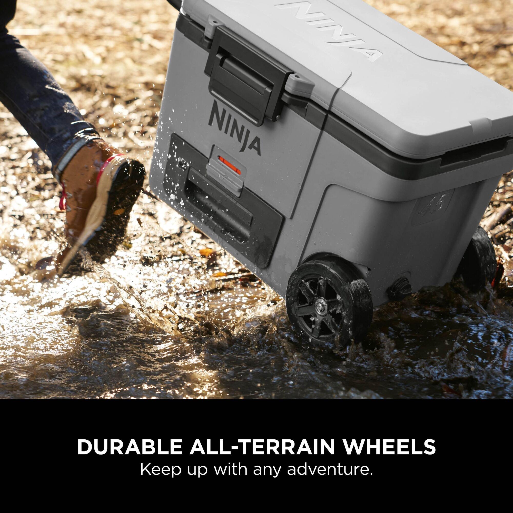 Slate Grey - Ninja - FrostVault 45QT/42L Wheeled Cooler with Dry Zone - 7