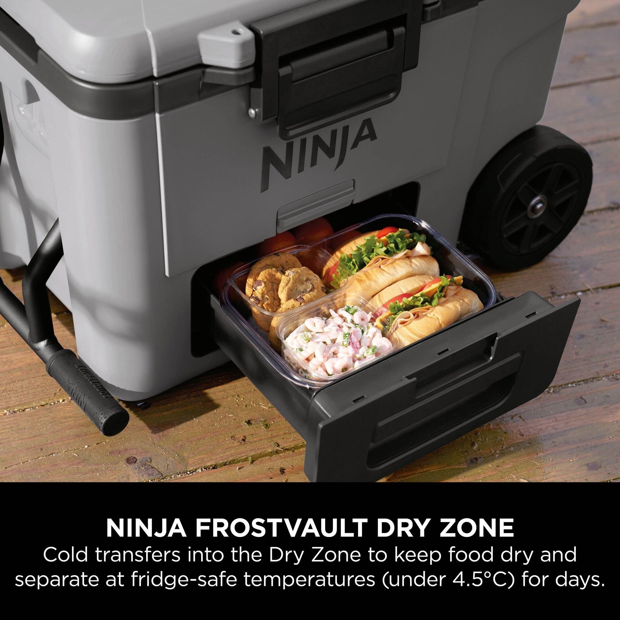 Slate Grey - Ninja - FrostVault 45QT/42L Wheeled Cooler with Dry Zone - 8