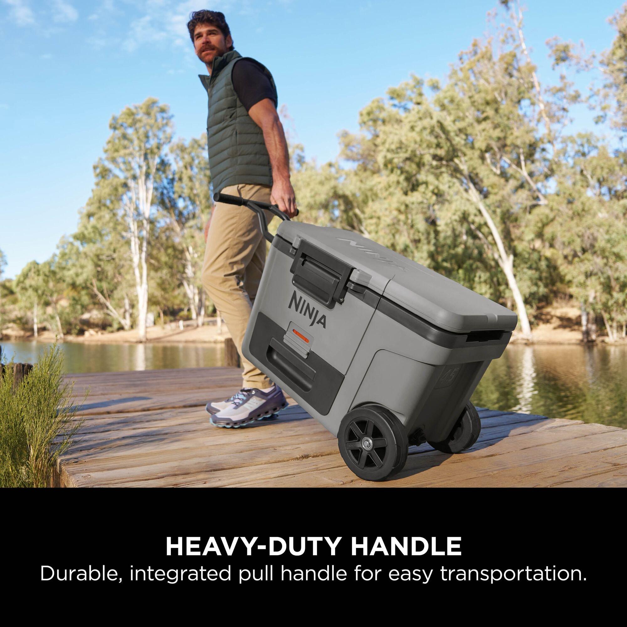 Slate Grey - Ninja - FrostVault 45QT/42L Wheeled Cooler with Dry Zone - 10
