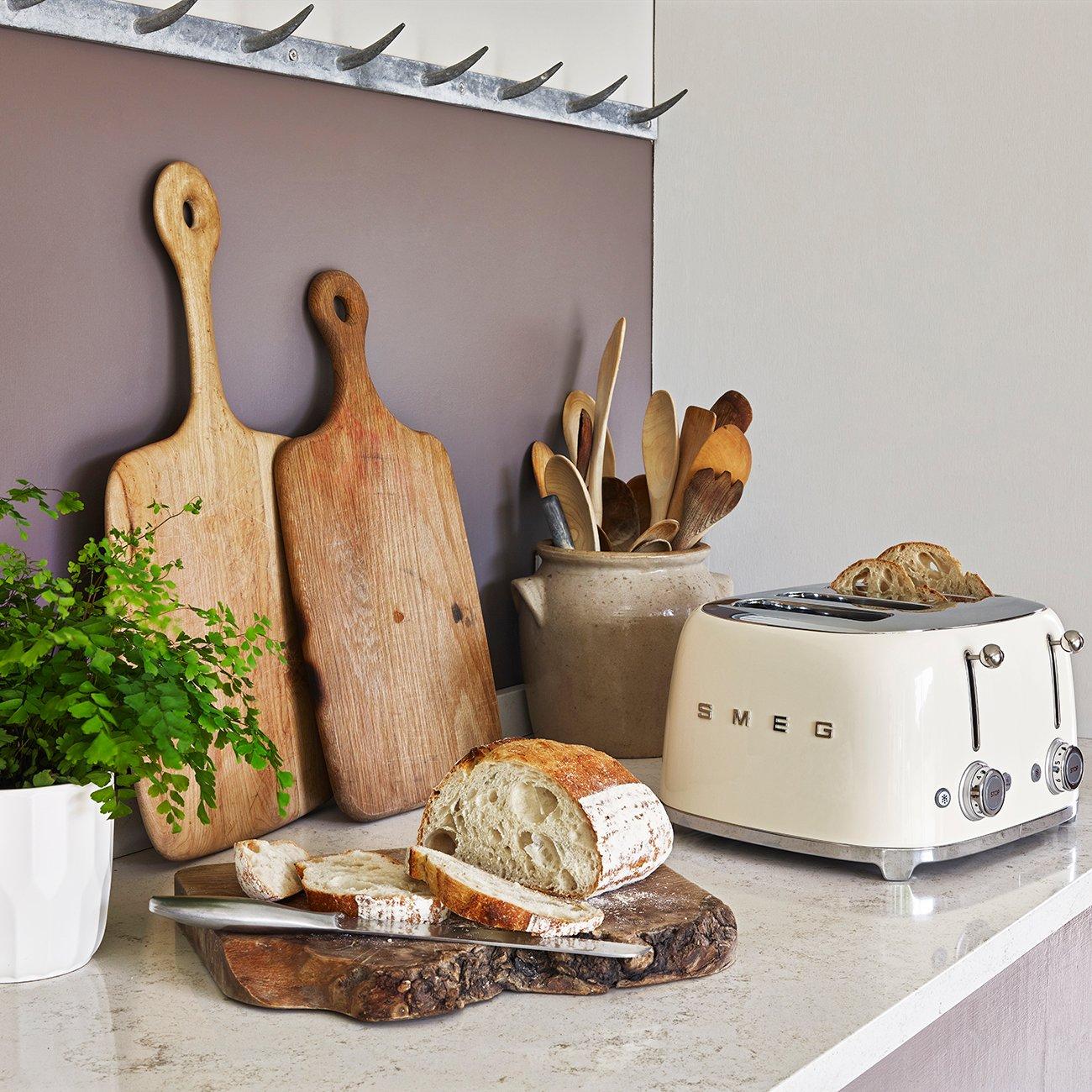 Cream - Smeg - 50s 4 by 4 Slice Toaster Cream - 5