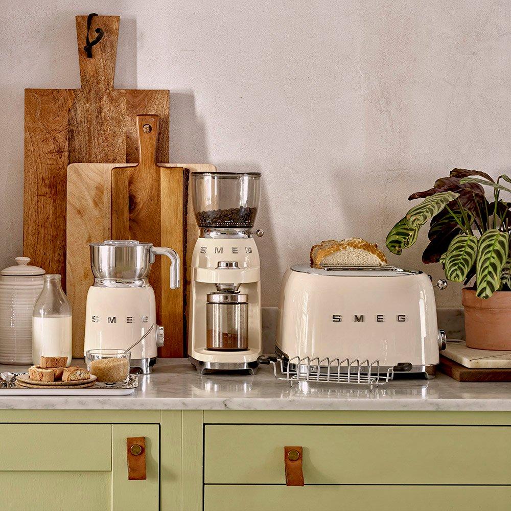 Cream - Smeg - 50s 4 by 4 Slice Toaster Cream - 6