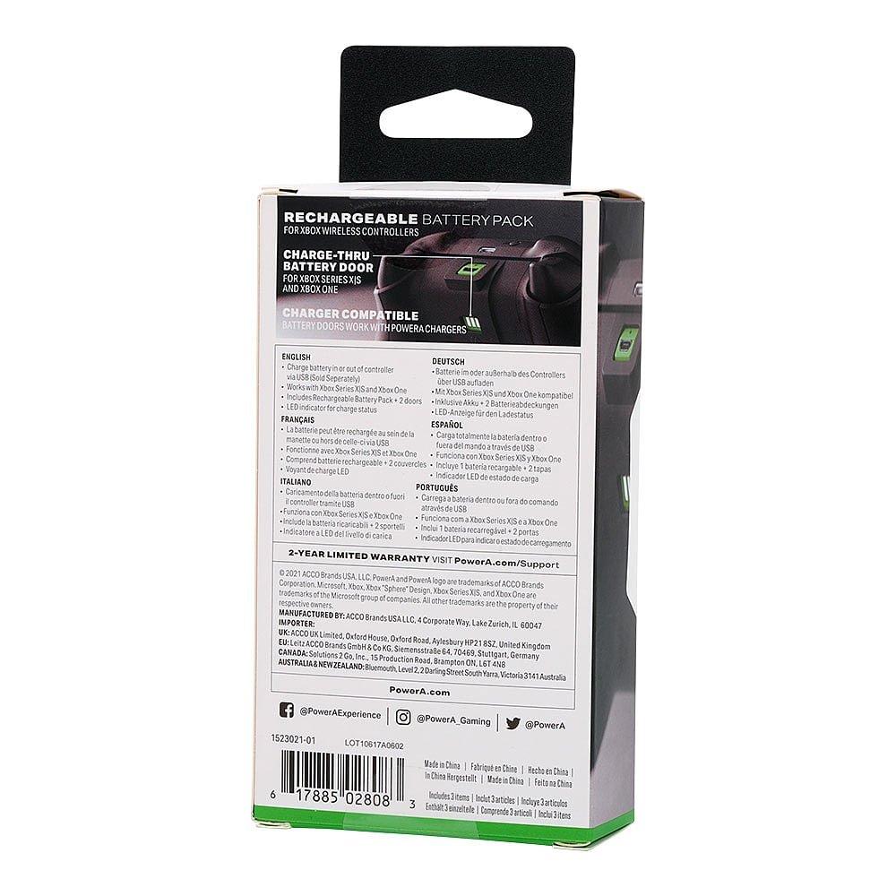 Schwarz/Grün - PowerA - Rechargeable Battery Pack for Xbox - 2