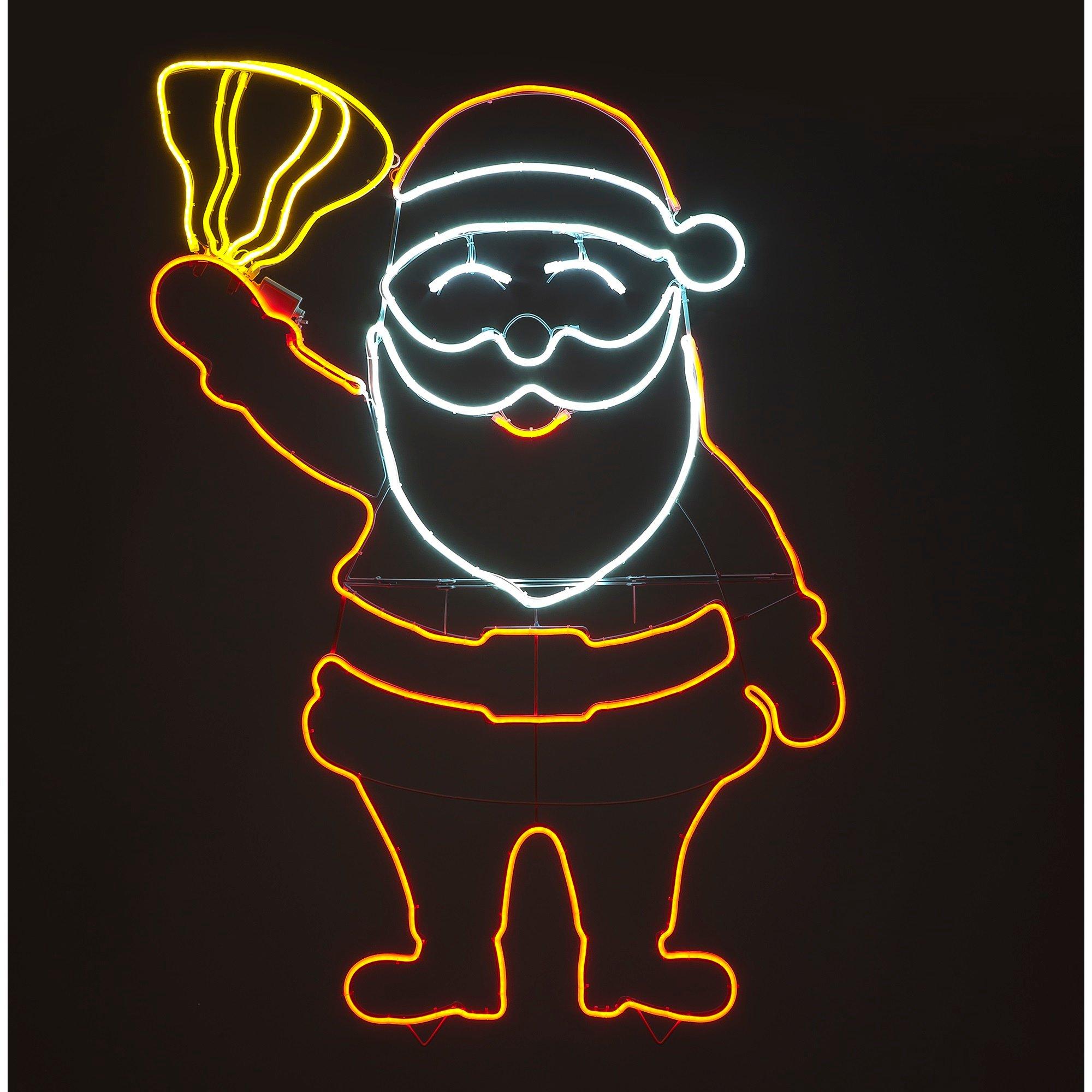 Multi - Snowtime - 1.2m Santa Waving a Bell