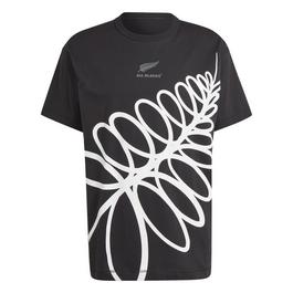 adidas Bershka Svart t-shirt med boxig passform