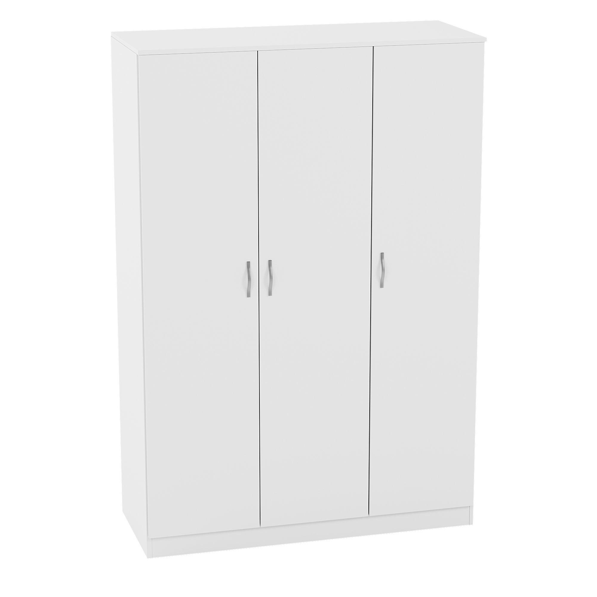 White - Lassic - Vida Designs Riano 3 Door Wardrobe - 7